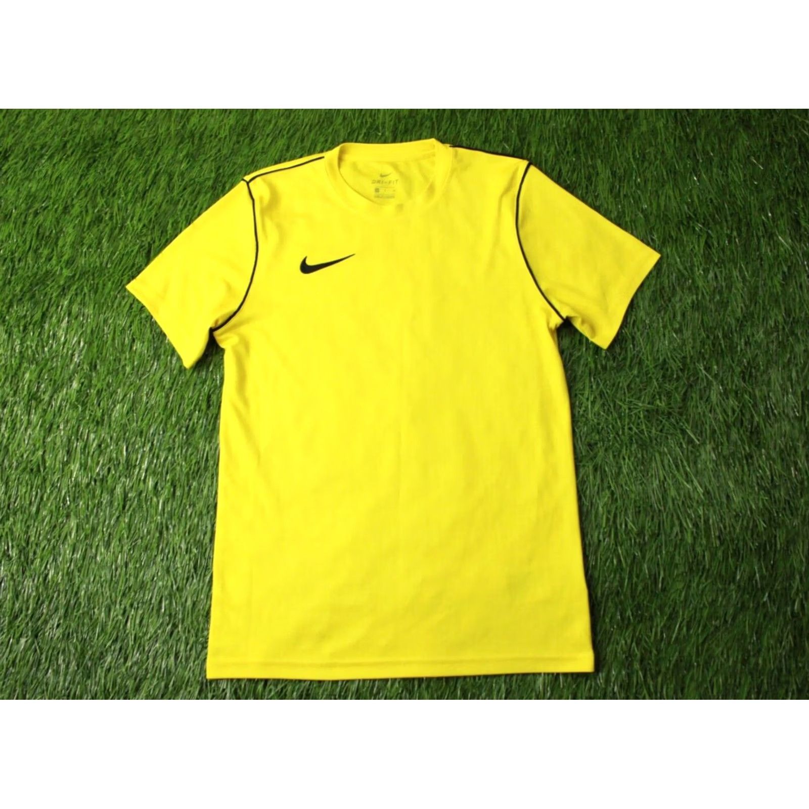 Nike NIKE DRI-FIT PARK ORIGINAL 2020 MEN SHIRT T-Shirt SIZE S Yellow and Black Football Jersey Short Sleeve Crew Neck Nike Park Mens Size US S / EU 44-46 / 1 - 2 Thumbnail