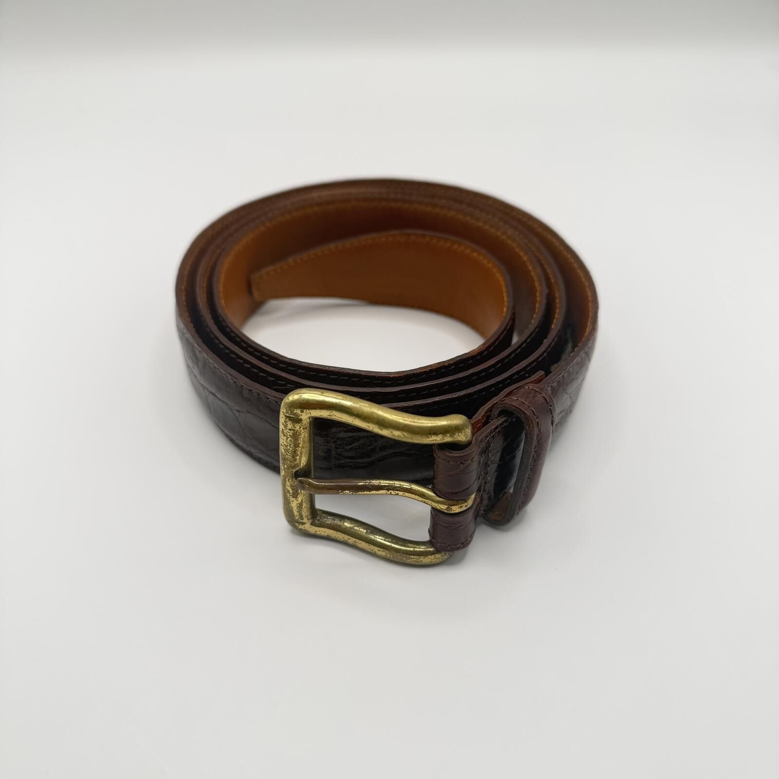 Cole Haan Cole Haan Belt Brown Embossed 40/100 A02555 Size ONE SIZE - 1 Thumbnail