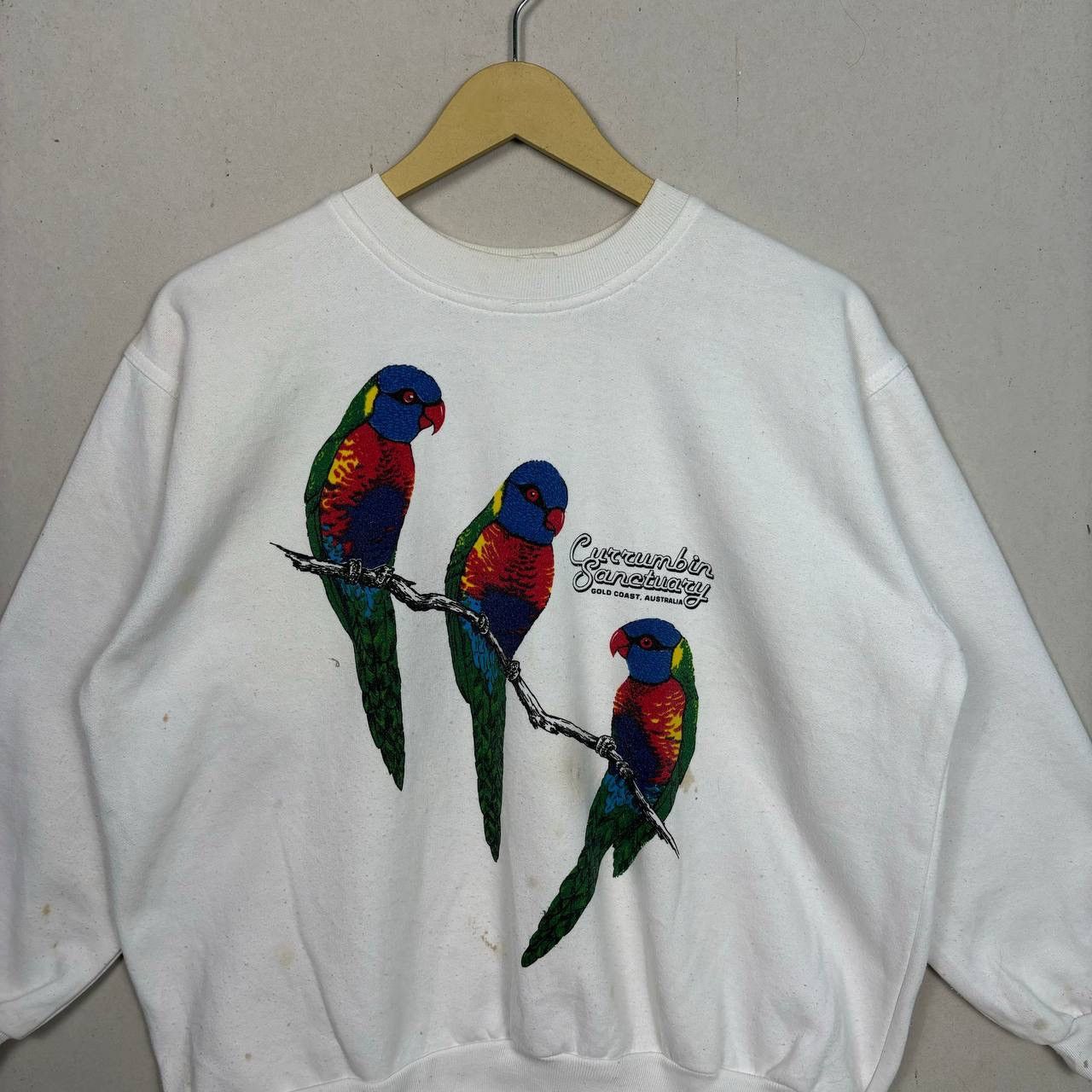 VTG 90s Currumbin Sanctuary Bird Sweatshirt Australia Made