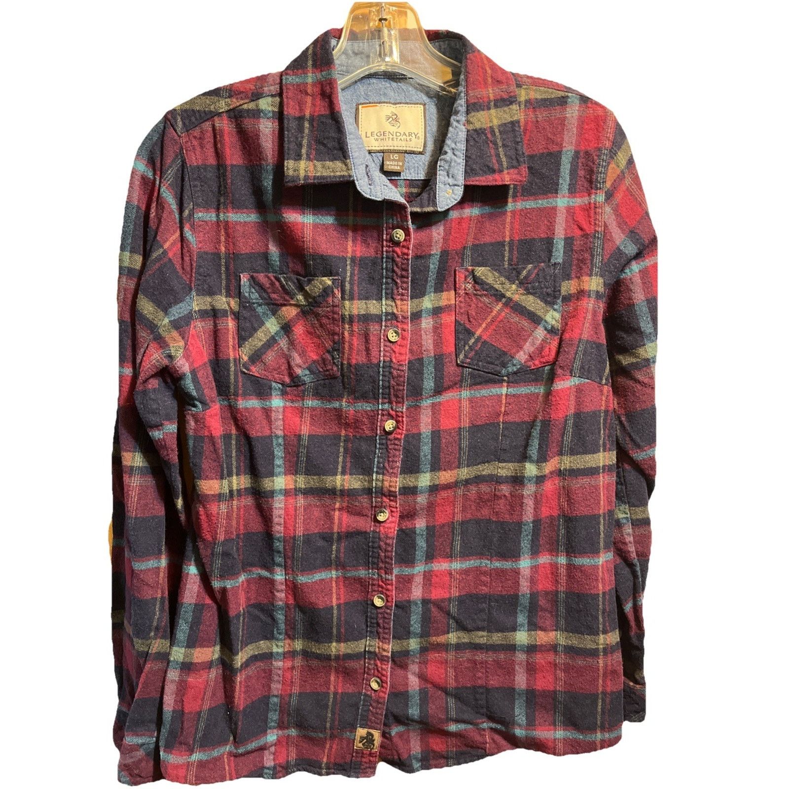 Legendary Goods Legendary Whitetails Shirt Women Flannel Red Plaid L Button Size L / US 10 / IT 46 - 1 Thumbnail