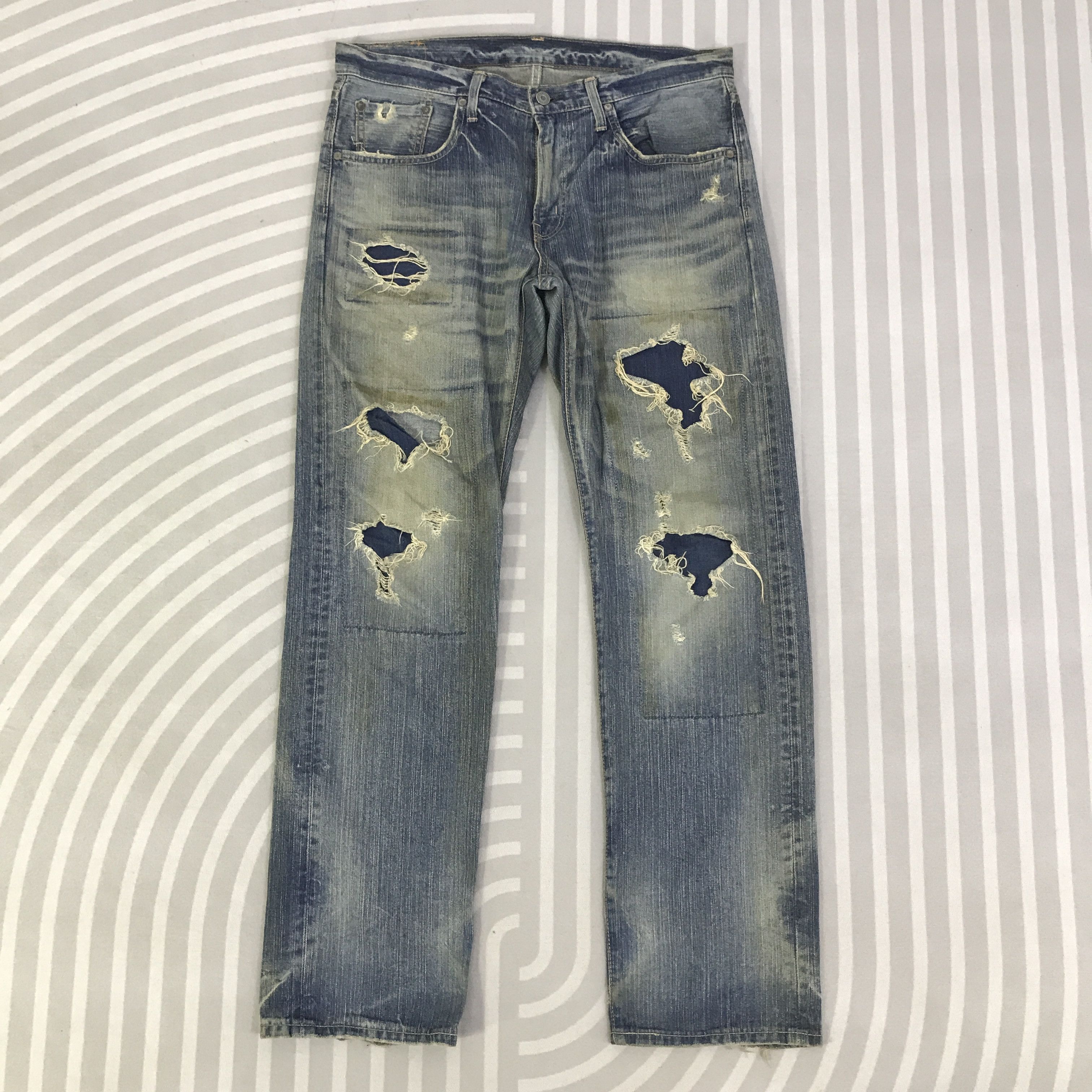 Edwin Vintage Edwin Distressed Denim Jeans pants K129B2 Size US 34 / EU 50 - 1 Thumbnail