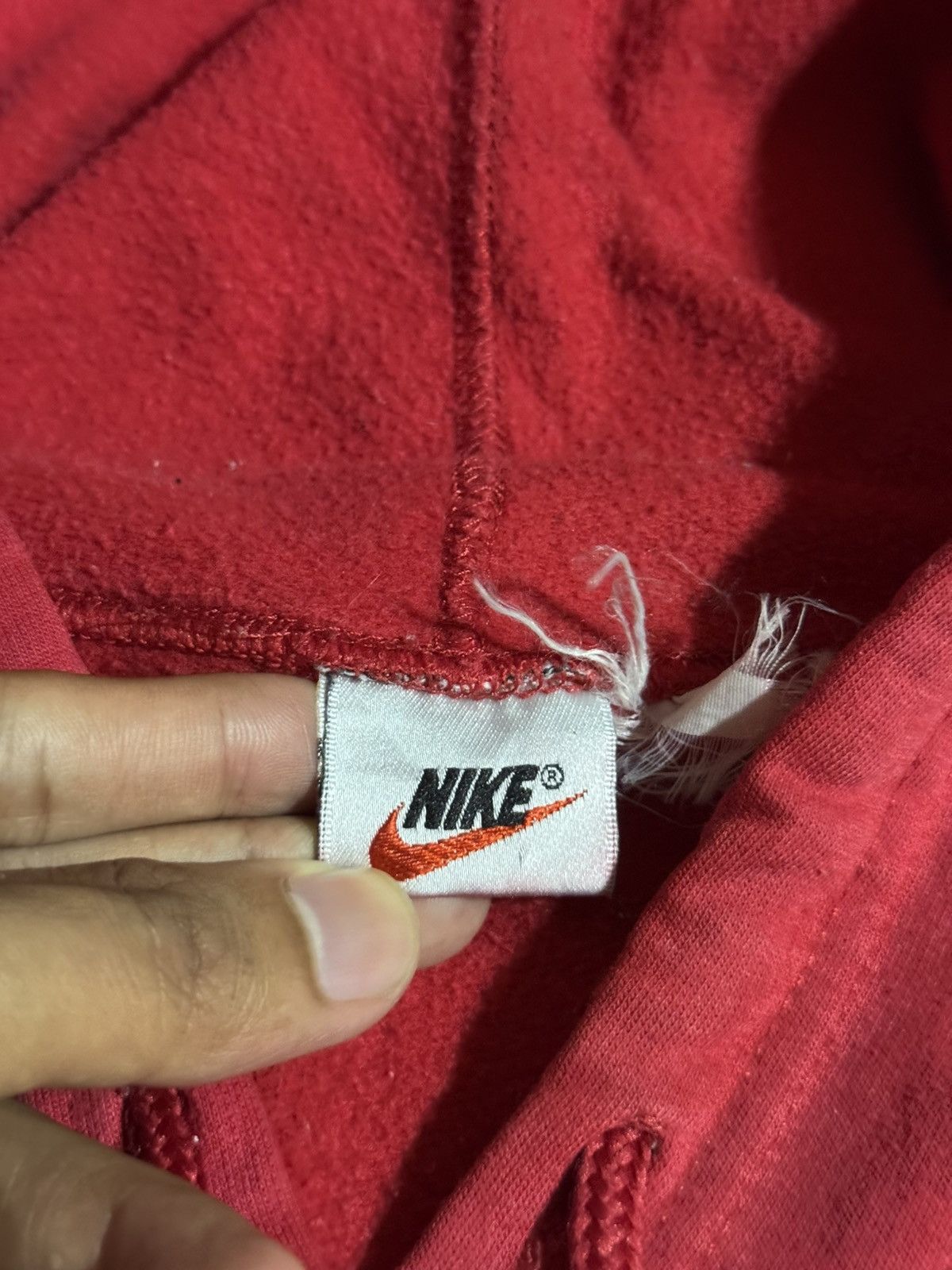 Nike Vintage 90s Nike Small Swoosh Pull Over Hoodie Size US L / EU 52-54 / 3 - 6 Thumbnail