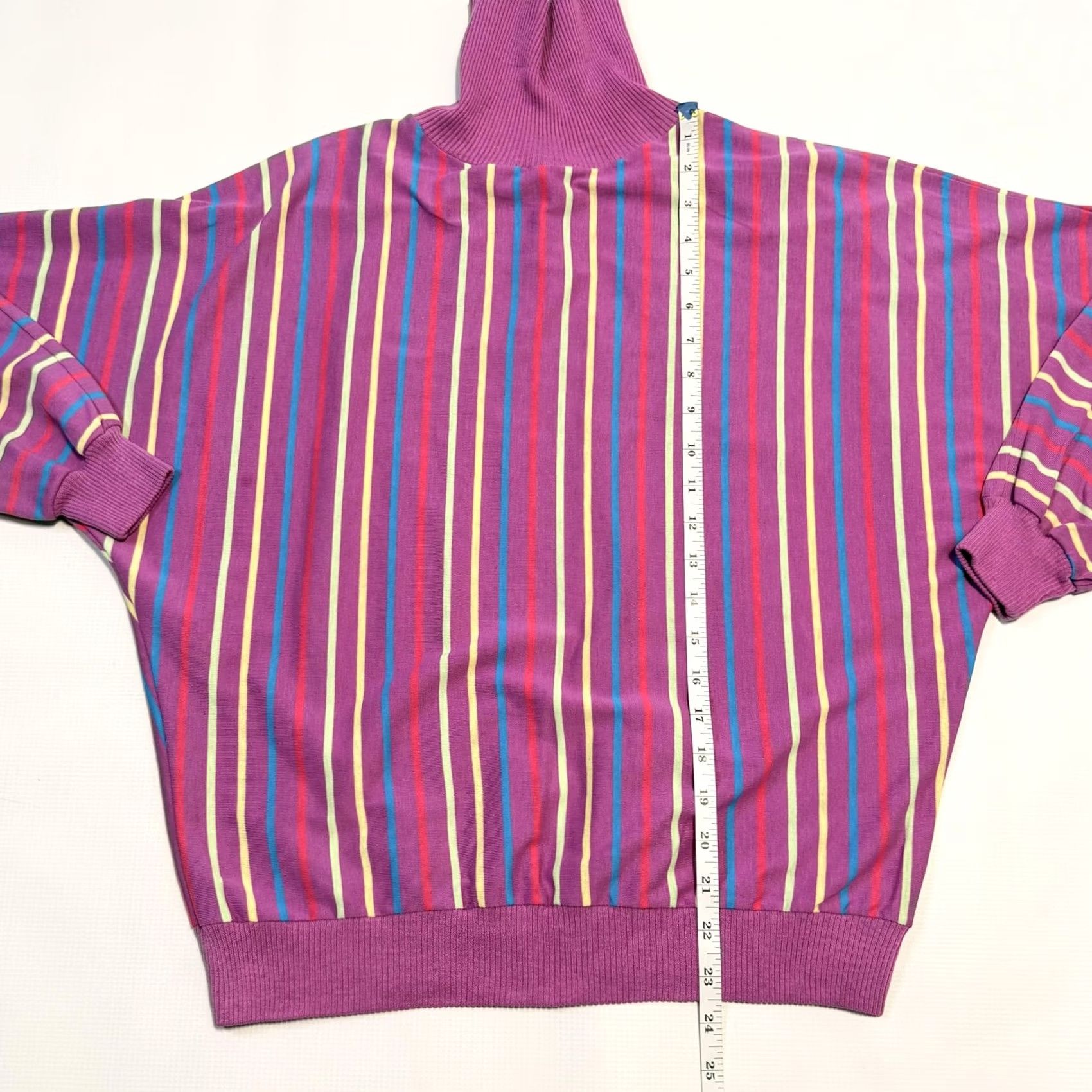 Vintage VINTAGE Ginni's Girl Sweater Womens Large Dolman Striped Mock Neck Made USA 80s Size L / US 10 / IT 46 - 6 Thumbnail
