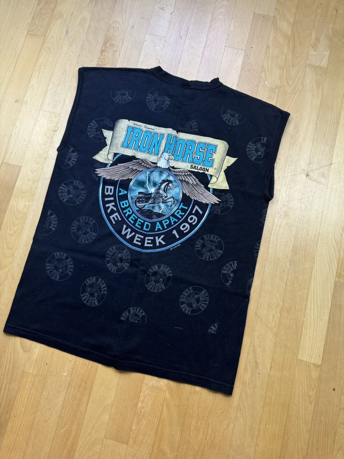 Vintage Vintage 1997 Iron Horse Saloon Bike Week 90s Rare AOP Shirt Size US XL / EU 56 / 4 - 3 Thumbnail