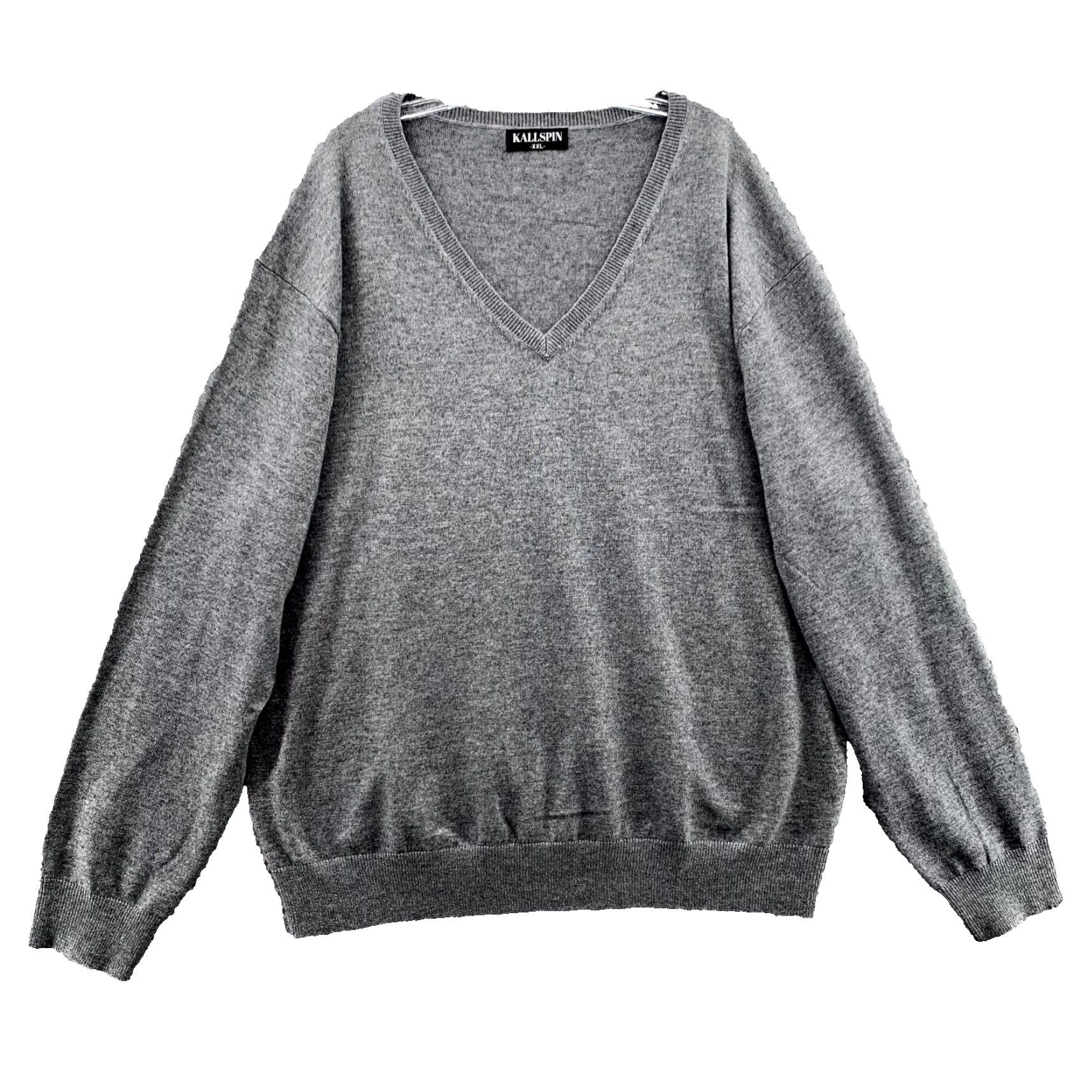 Vintage Kallspin SweatER Mens XXL Gray V-Neck Preppy Grandpa Corpcore 90's Sweater Shirt? Size US XXL / EU 58 / 5 - 2 Thumbnail