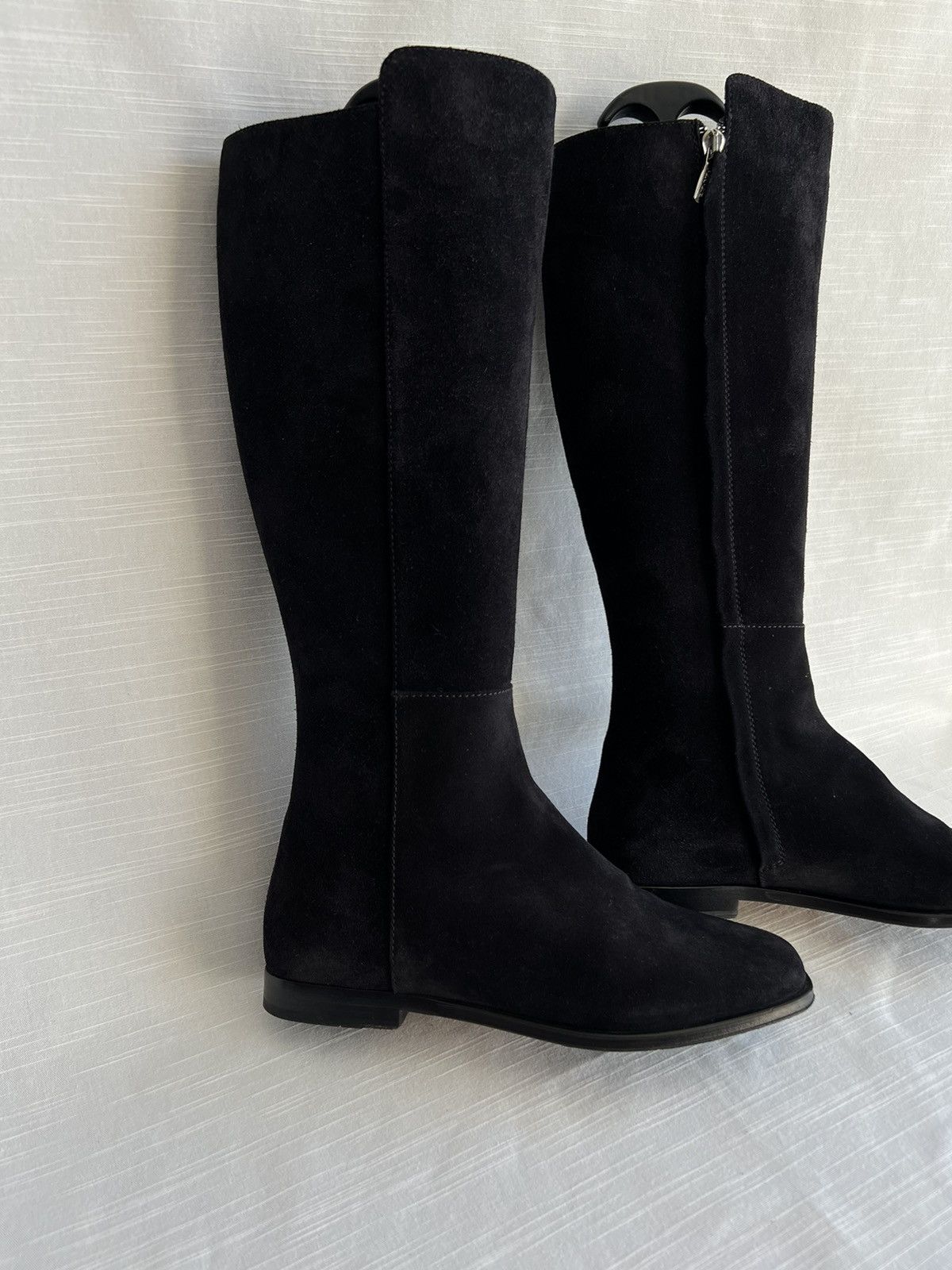Max Mara Max Mara Suede Women's Knee-High Boots Black Size 38 Size US 8 / IT 38 - 1 Thumbnail