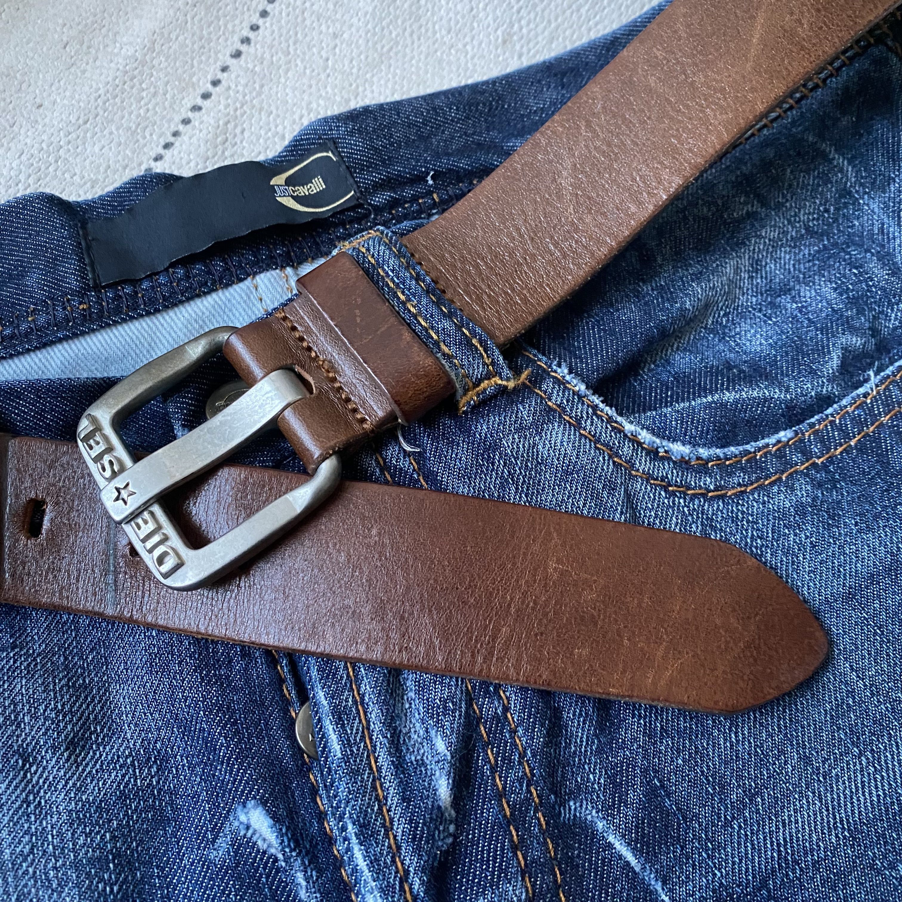Cowboy Equipment Vintage 00s Diesel leather belts Western vibe Y2K Size 32 - 1 Thumbnail