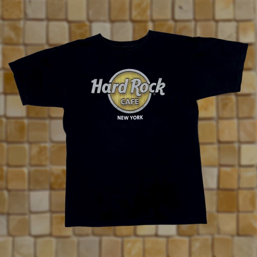 Hard Rock Cafe Hard Rock Cafe New York Souvenir Logo Spellout Graphic Black T-Shirt Small Mens Regular Short Sleeve Cotton Shirt Size US S / EU 44-46 / 1 - 1 Thumbnail