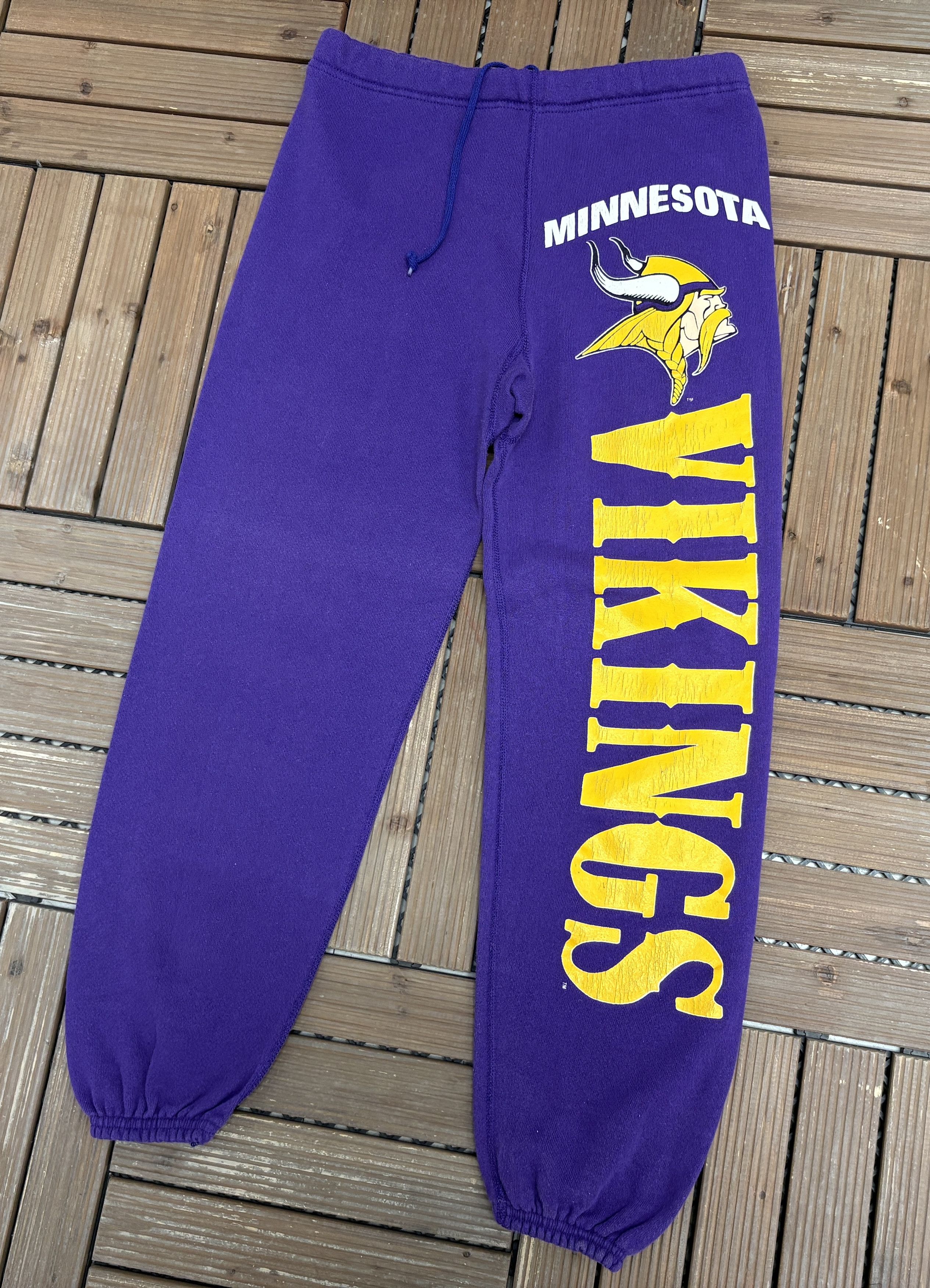 Vintage Minnesota Vikings Graphic Vintage Sweat Pants Size 30" / US 8 / IT 44 - 3 Thumbnail