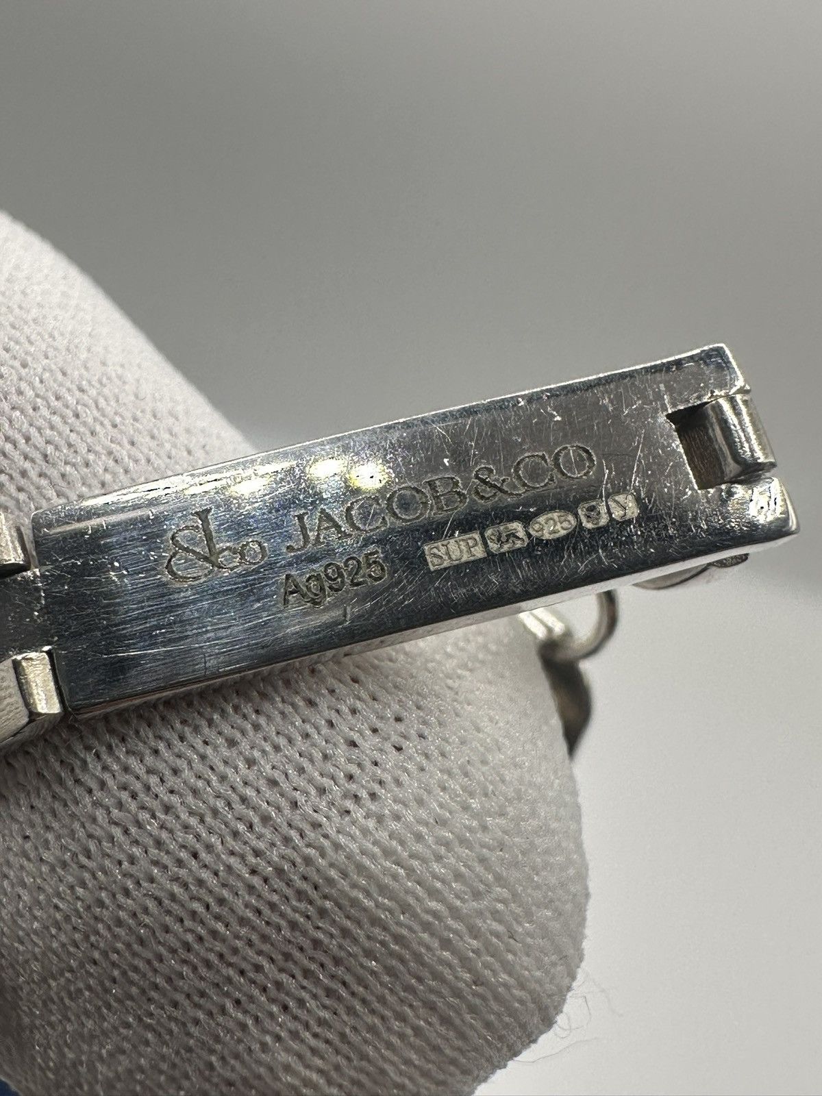 Supreme Supreme X Jacob and Co Sterling Silver Boxlogo Bracelet L/XL Size ONE SIZE - 4 Thumbnail