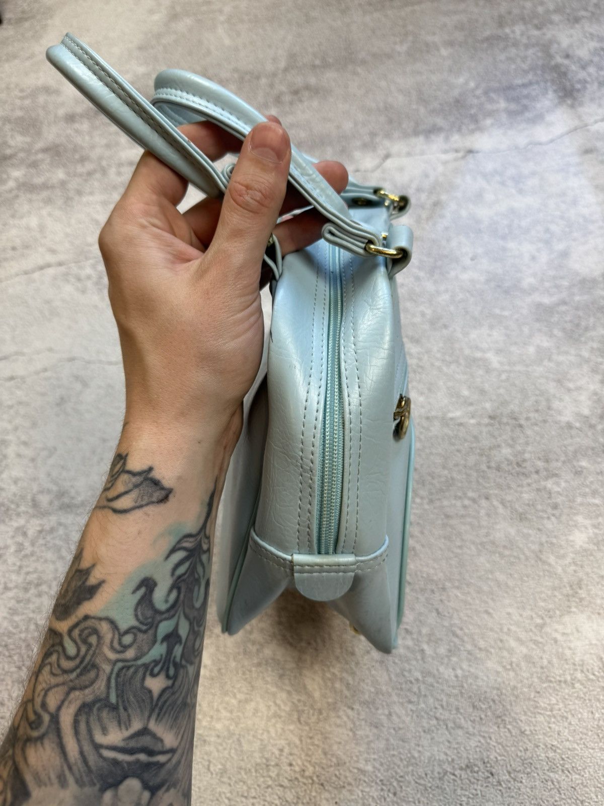 Vintage Vintage Vinyl baby blue Puma handlebag Size ONE SIZE - 5 Thumbnail