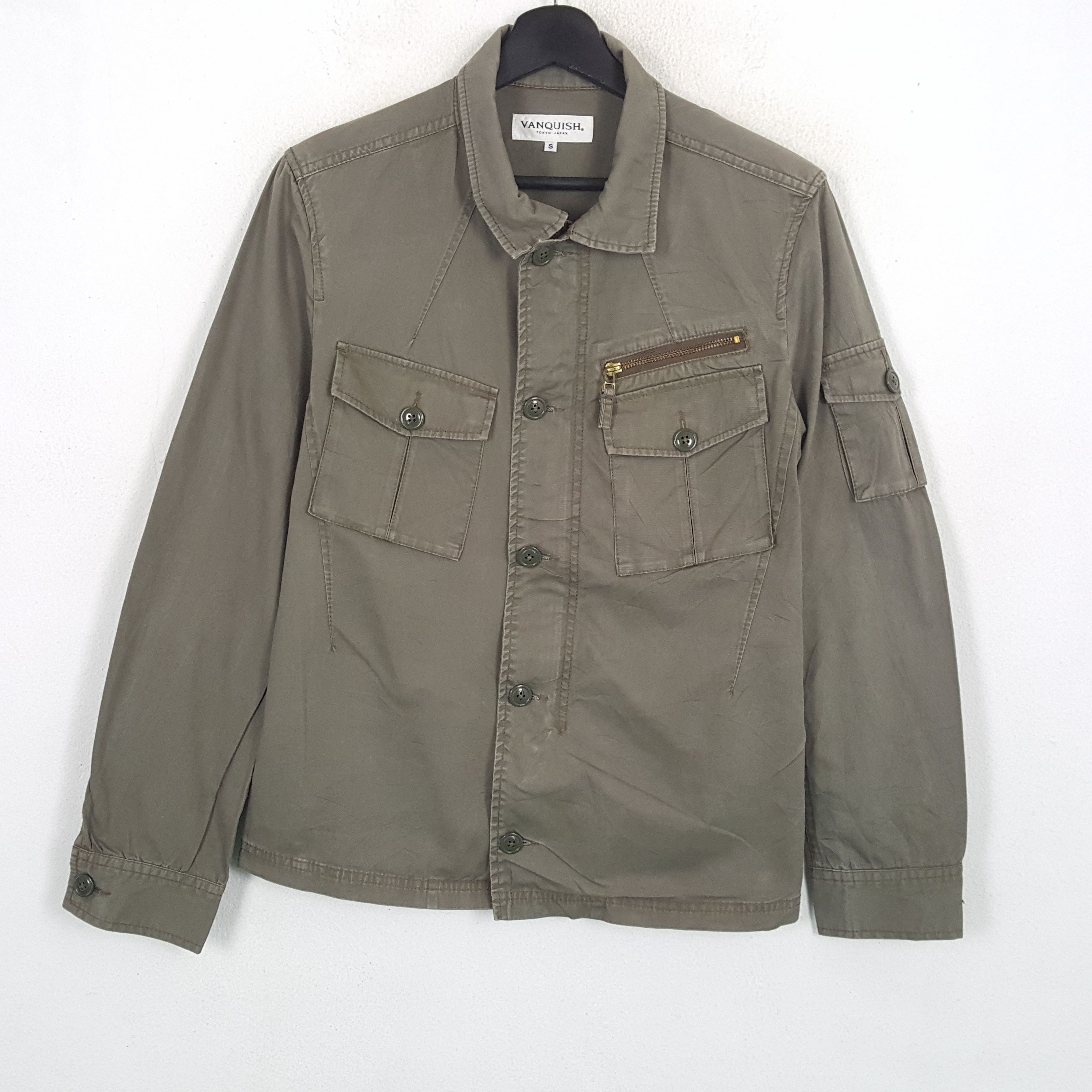 image of Vanquish Nice Design Multi Pocket Style Jacket in Green, Men's (Size XS)