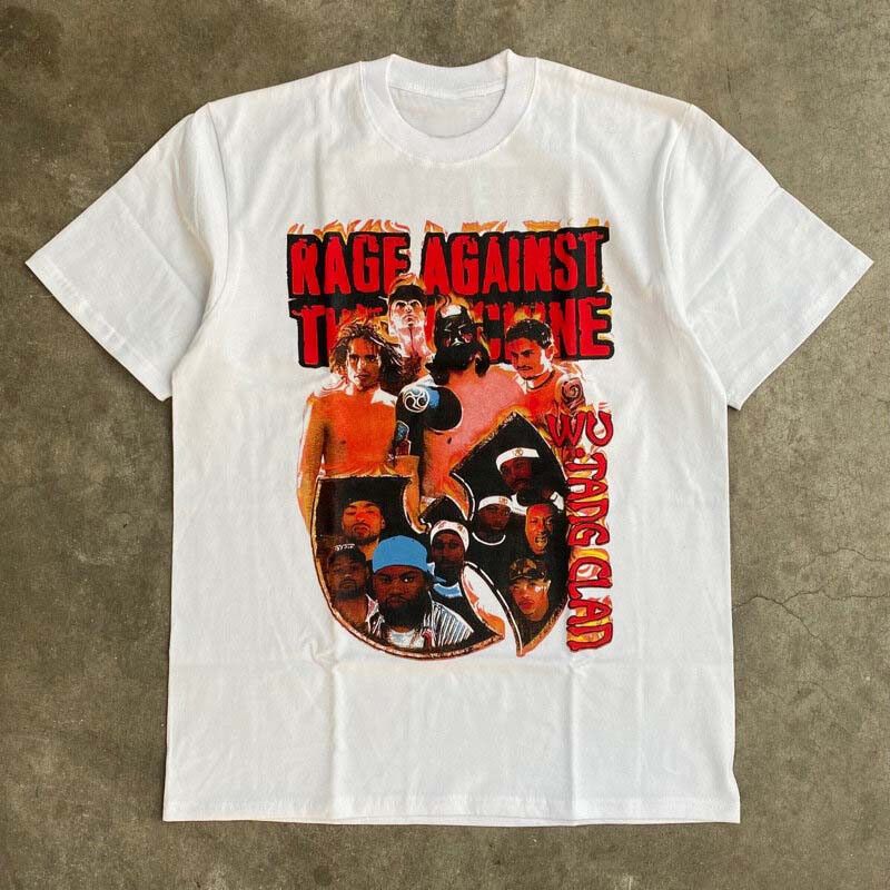 Rage Against The Machine Wu-tang tシャツ XL RATM X WU 1997 TOUR MERCH RARE VINTAGE WASHED WHITE T-SHIRT