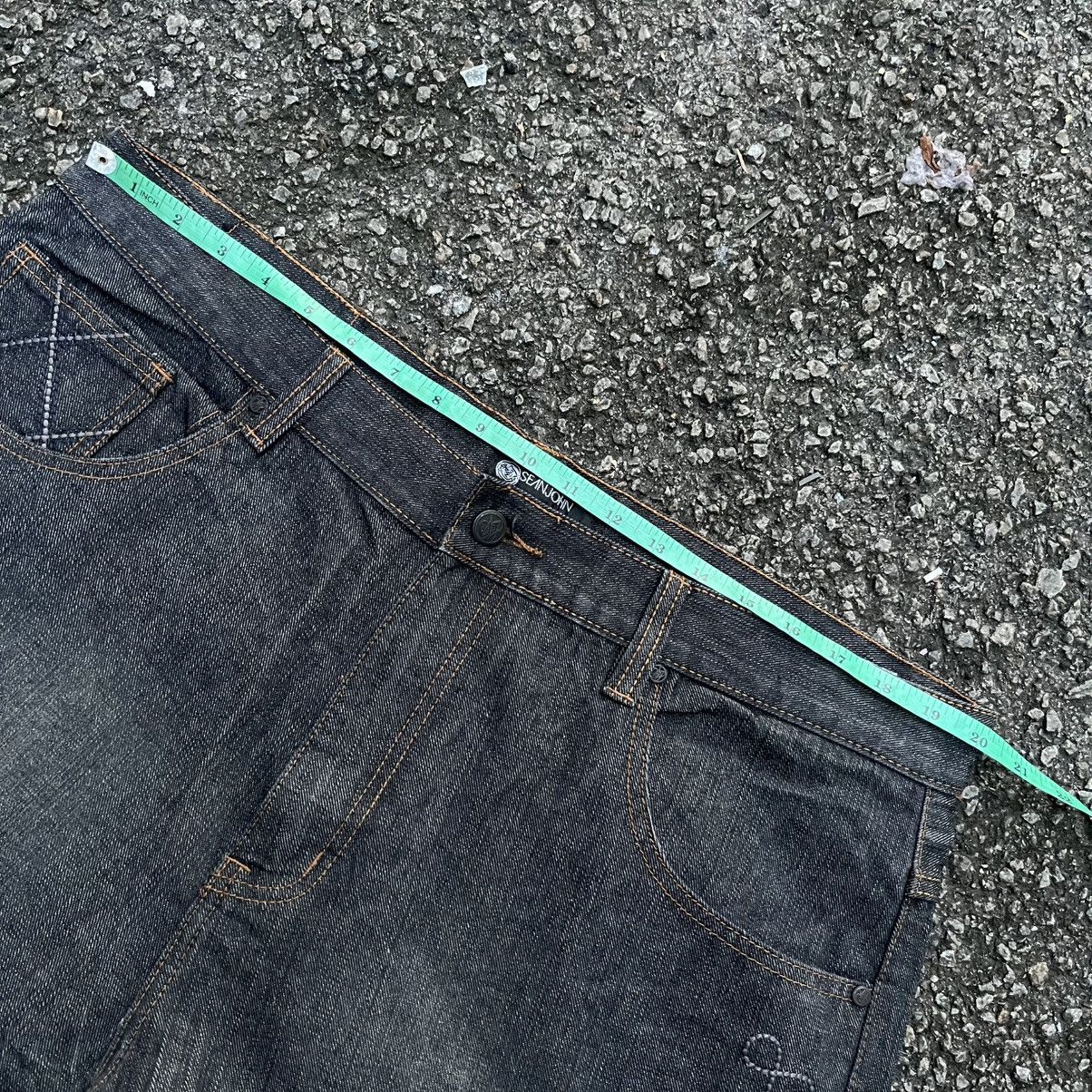 Sean John Y2K Vintage Sean John Embroidery Jeans Faded Black Denim Size US 40 / EU 56 - 6 Thumbnail