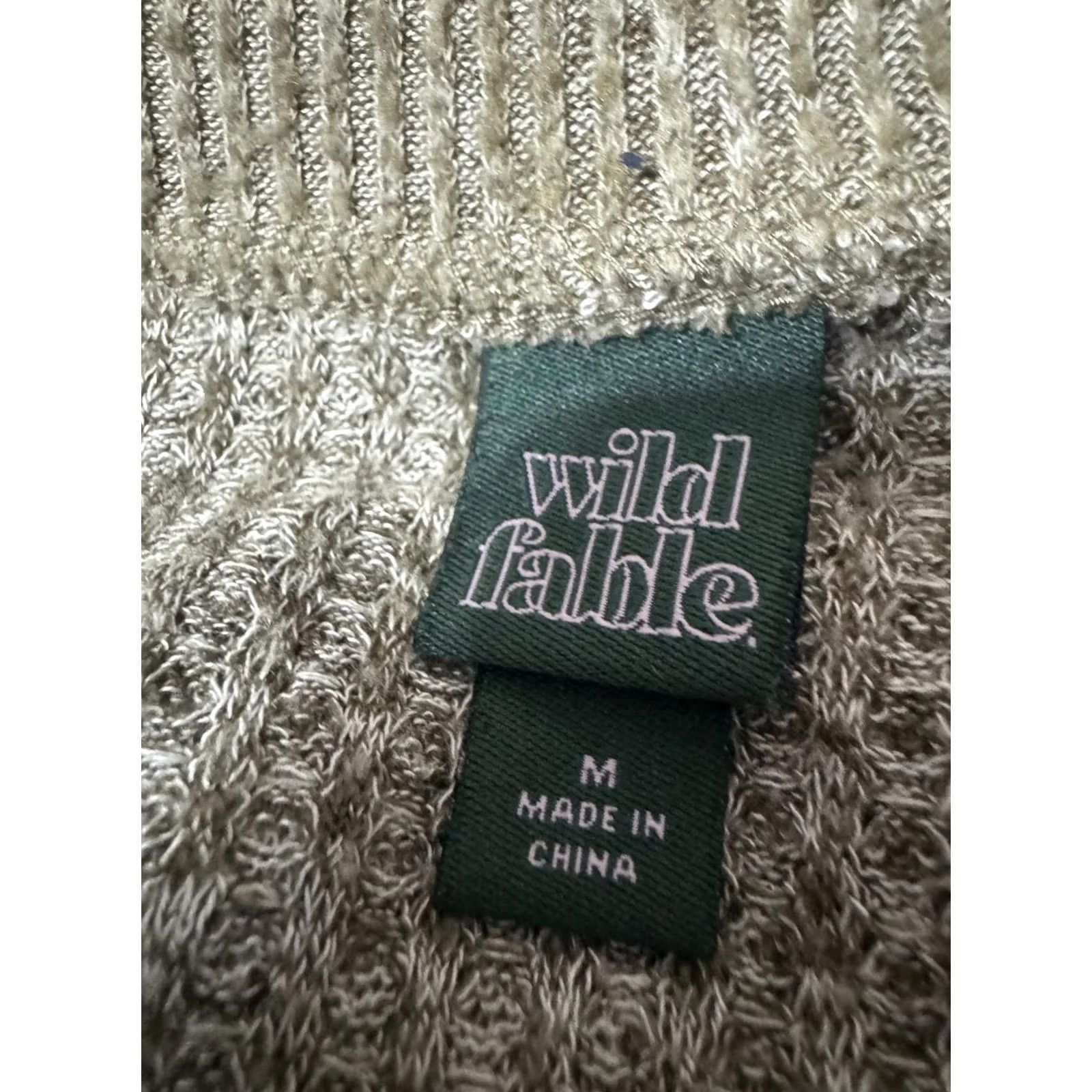 Vintage Wild Fable Sweater Knit Medium Beige Long Sleeve Crew Neck Relaxed Fit Women M Regular Knit Pullover, 100% Cotton, Solid, China, Vintage No Size M / US 6-8 / IT 42-44 - 3 Thumbnail