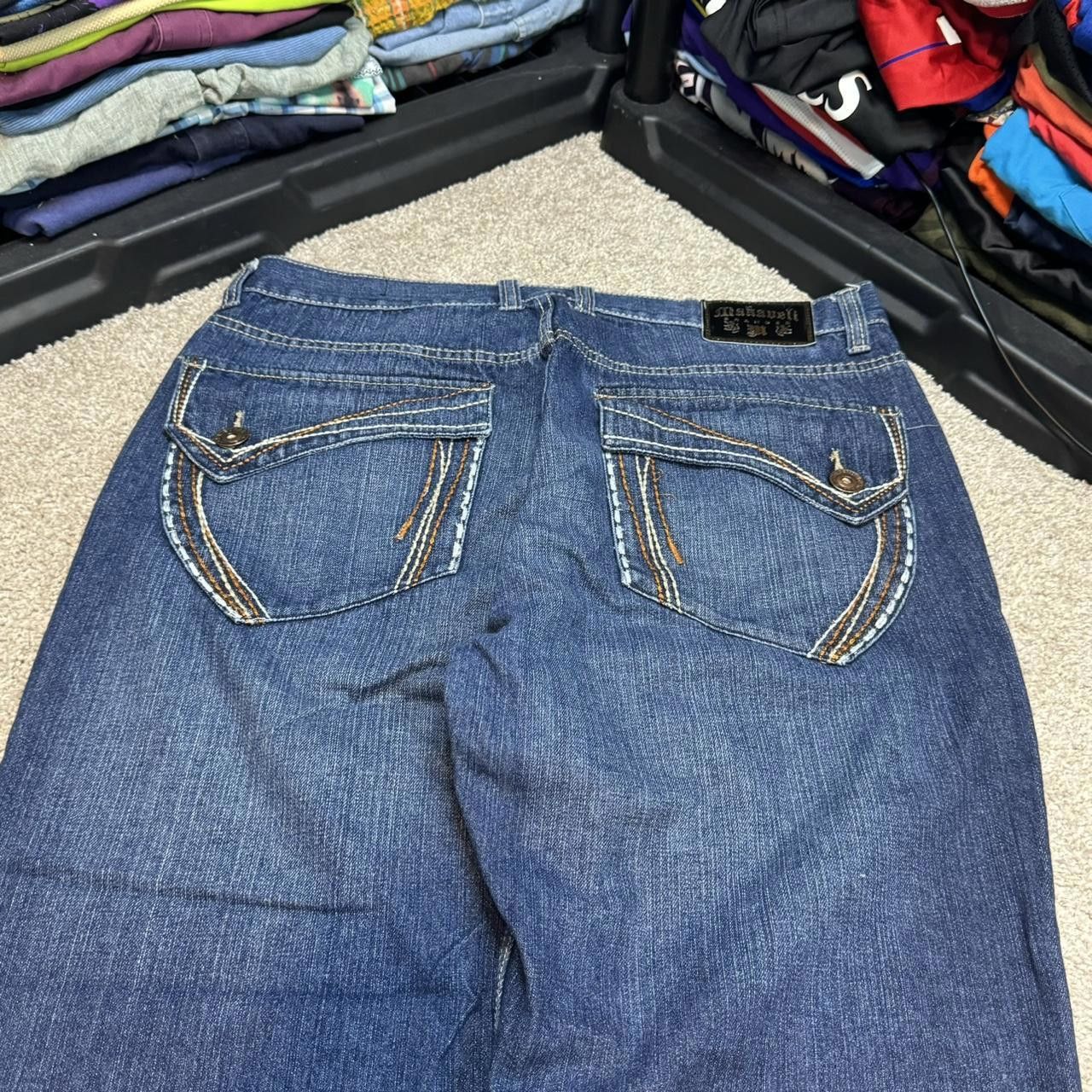 Makaveli × Vintage Y2K 2000s Makaveli Branded Baggy Wide Leg Jeans Size US 36 / EU 52 - 2 Thumbnail