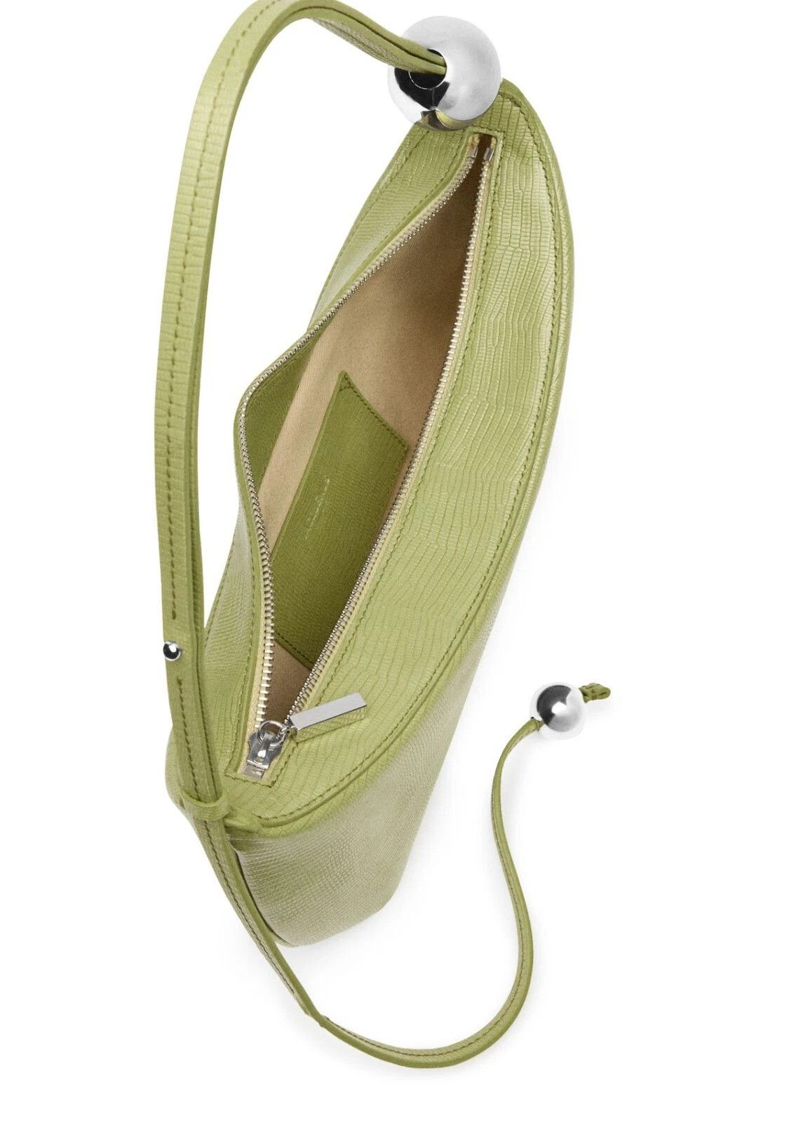 Jacquemus JACQUEMUS Large Bisou Perle Green Embossed Shoulder Bag Size ONE SIZE - 4 Thumbnail