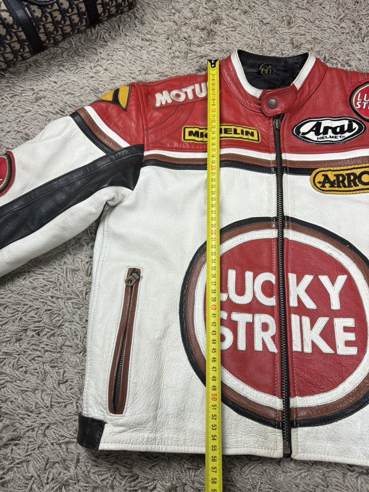 Vintage Vintage leather jacket Lucky Strike original retro item Size US S / EU 44-46 / 1 - 6 Thumbnail