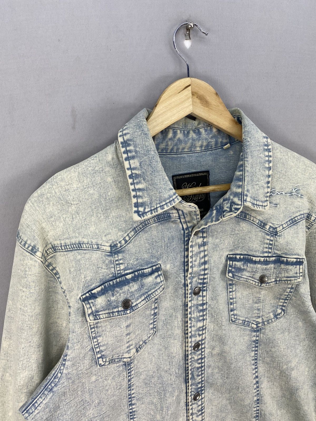 Karl Kani Karl Kani Acid Wash Shirts Button Up Jacket Size US M / EU 48-50 / 2 - 2 Thumbnail