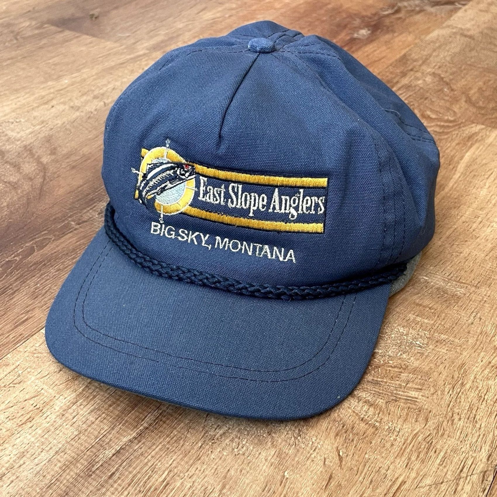 Imperial VINTAGE Imperial USA Adjustable Trucker Hat Blue One Size Mens USA Swift Big Sky Montana Size ONE SIZE - 2 Thumbnail