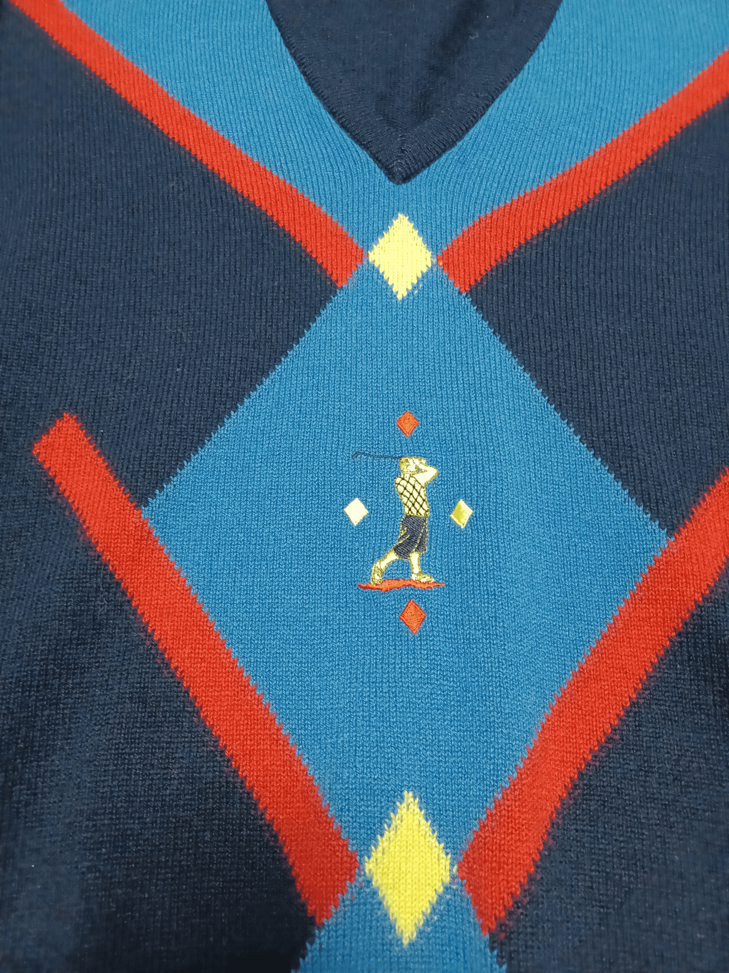 Lyle & Scott LYLE SCOTT LAMBSWOOL VINTAGE V-NECK GOLF OLDMONEY SWEATER Size US M / EU 48-50 / 2 - 3 Thumbnail