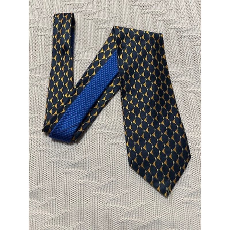 Tommy Hilfiger Tommy Hilfiger navy and gold silk tie Size ONE SIZE - 1 Thumbnail