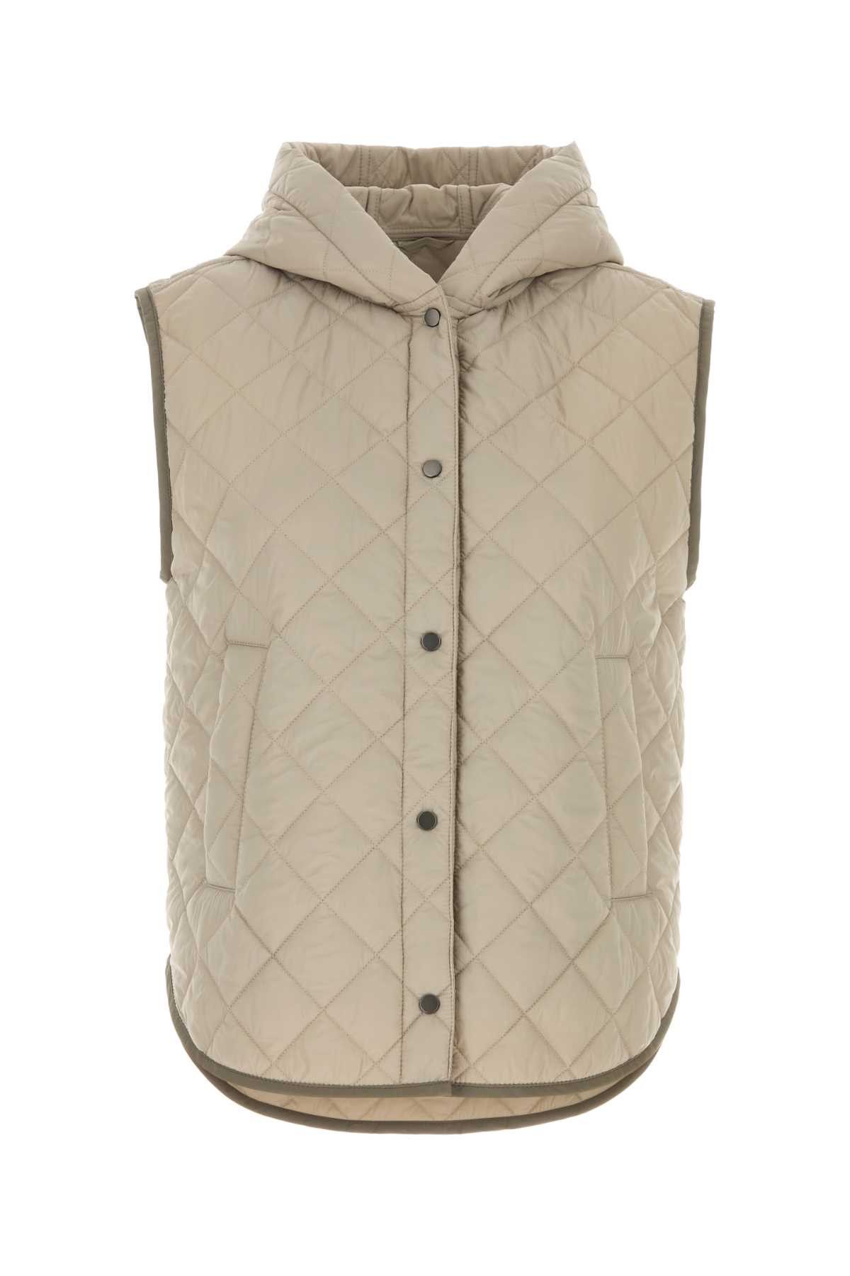Sand Nylon Sleeveless Jacket, Women's (Size M)