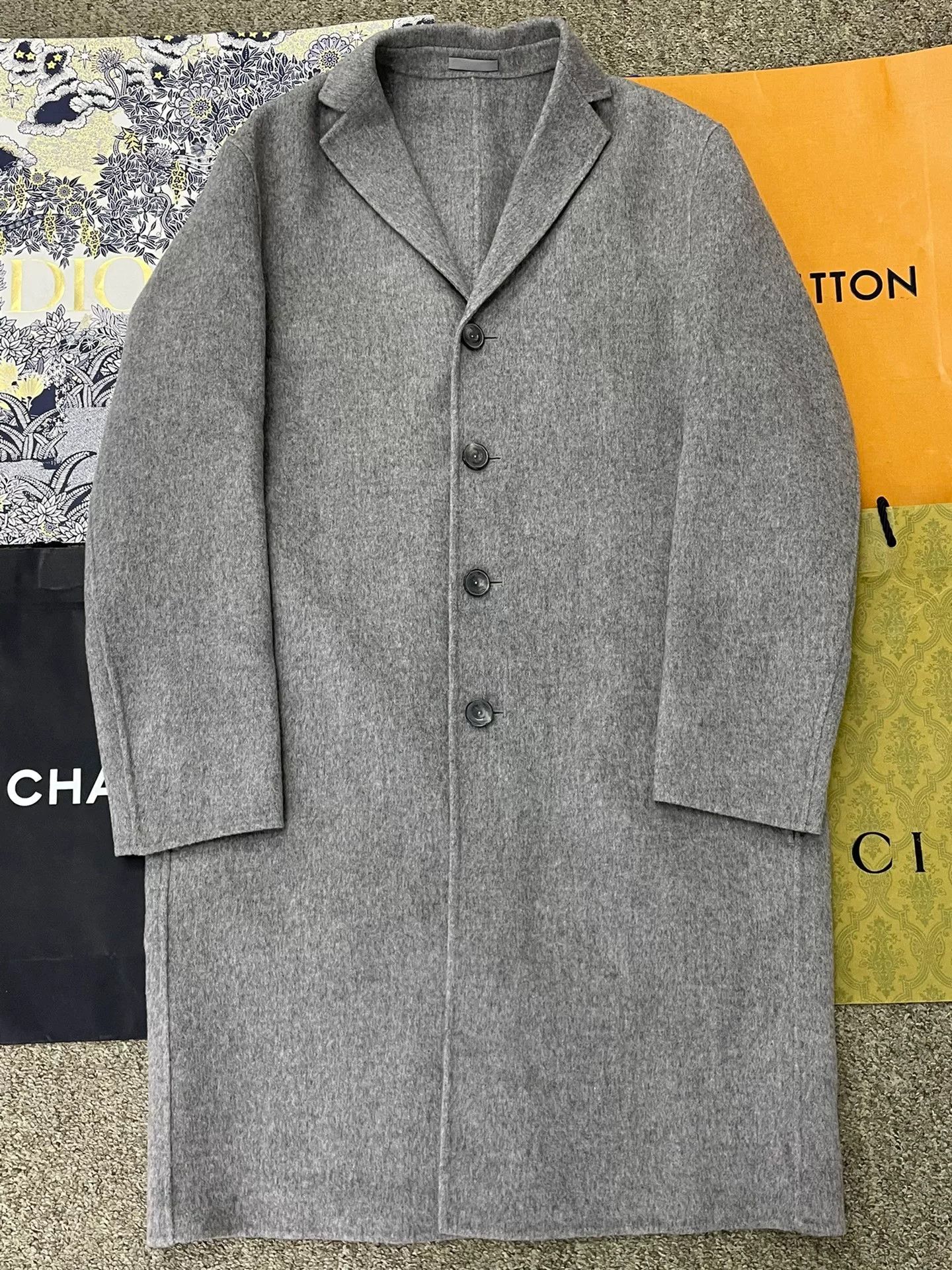 Acne Studios Acne Studios Gray Wool Coat Size US M / EU 48-50 / 2 - 1 Thumbnail
