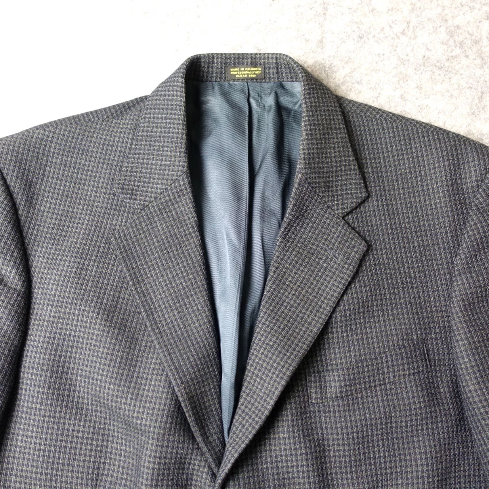 Oscar De La Renta VINTAGE Oscar de la Renta Blazer Jacket Mens 42L Wool Black Long 2 Piece Designer | Big & Tall Mens 42 Chest Size 42R - 3 Thumbnail