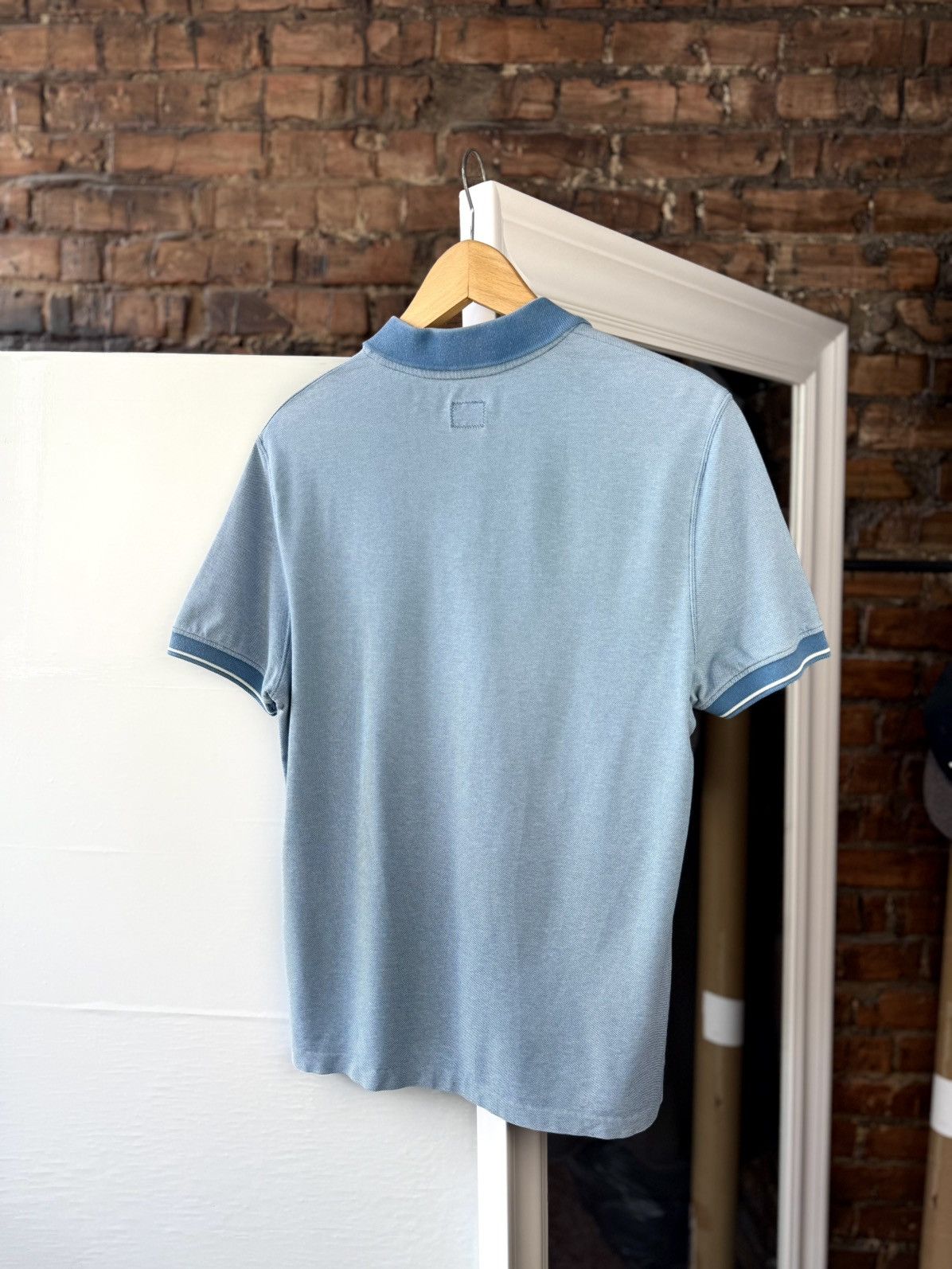 C.P. Company C.P. Company Mens Vintage Blue Short Sleeve Cotton Polo Size US M / EU 48-50 / 2 - 2 Thumbnail
