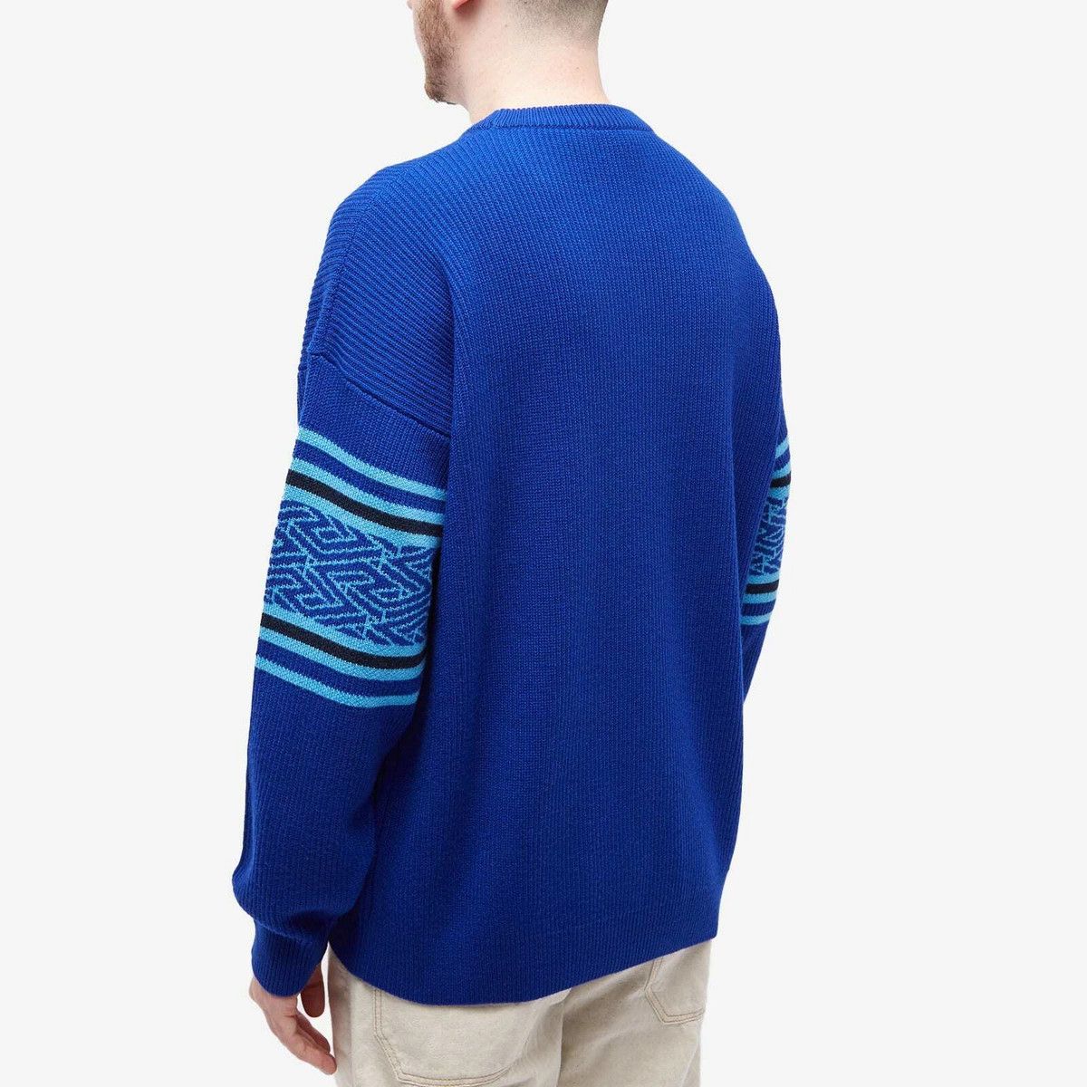 Versace o1y0525 Logo Crewneck Sweater in Bright Blue Size US M / EU 48-50 / 2 - 4 Thumbnail