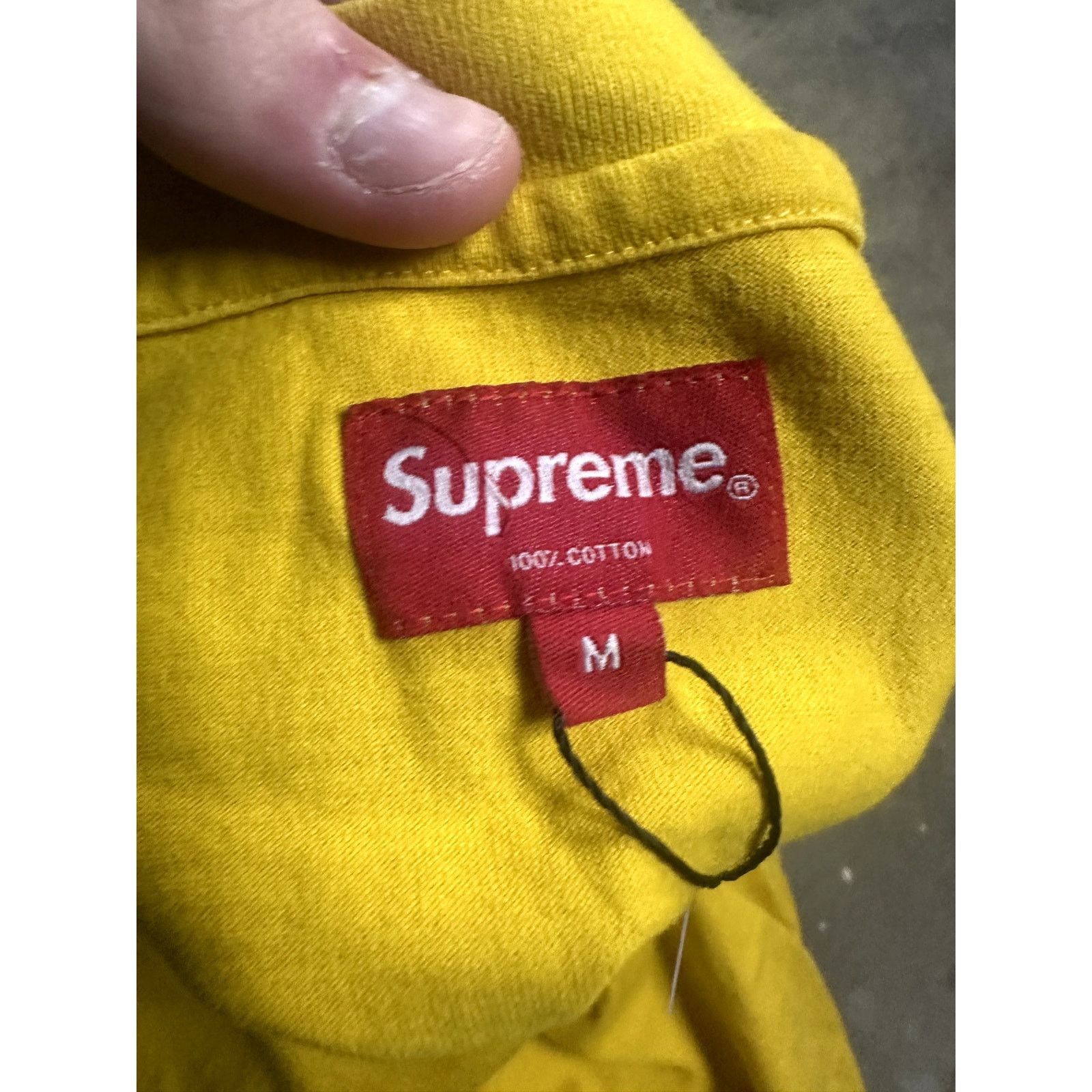 Supreme Supreme LS Tee Yellow Medium Used Size US M / EU 48-50 / 2 - 4 Thumbnail
