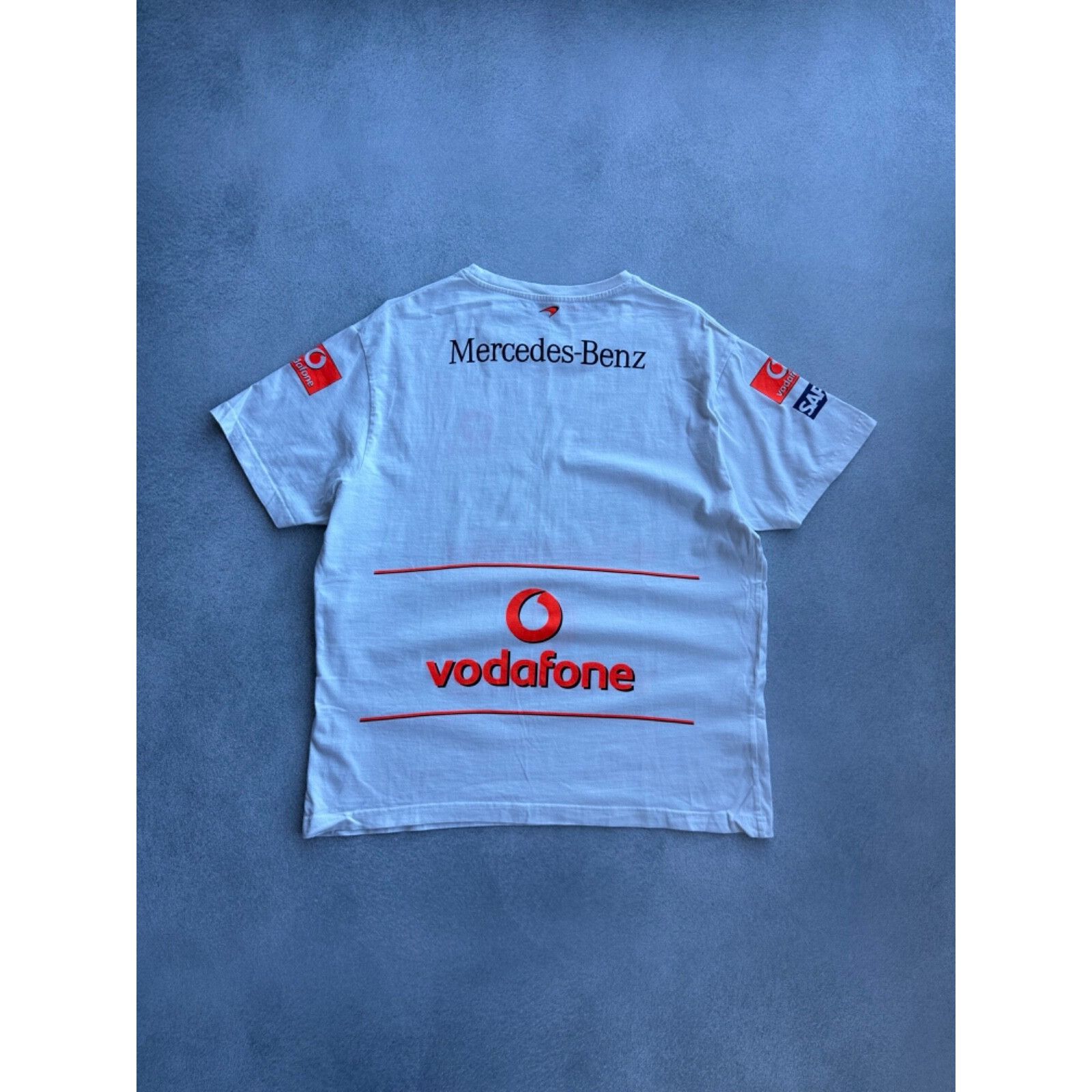 Vintage Vodafone McLaren Mercedes Formula Uno Racing T-shirt Size US M / EU 48-50 / 2 - 6 Thumbnail