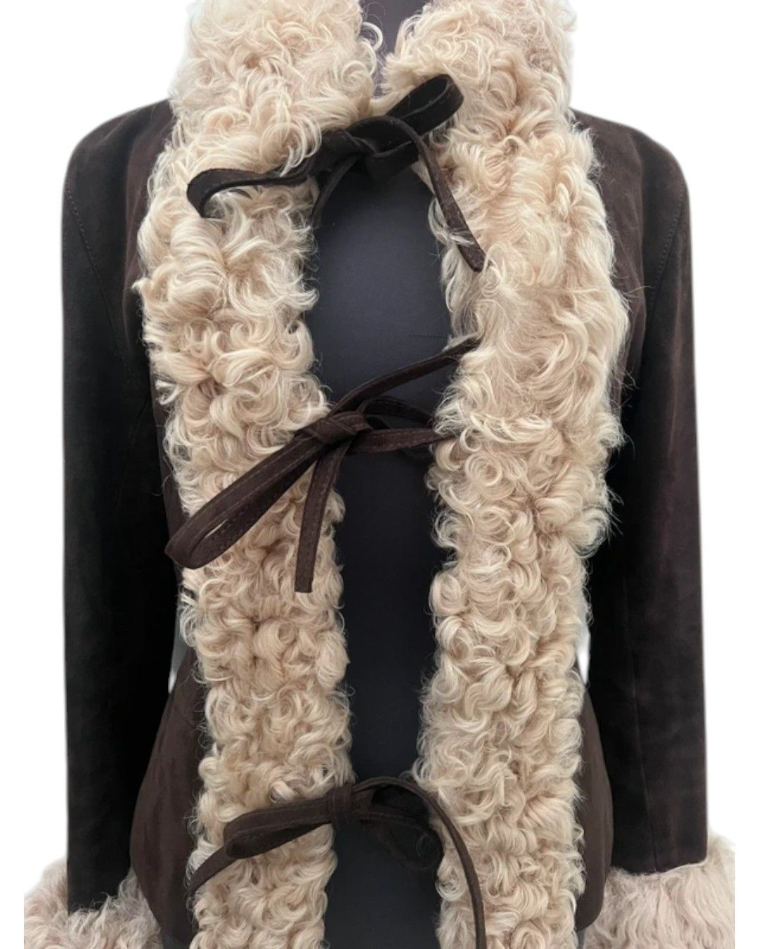 Dolce & Gabbana F/W 2001 SHEARLING SUEDE LEATHER JACKET Size L / US 10 / IT 46 - 2 Thumbnail