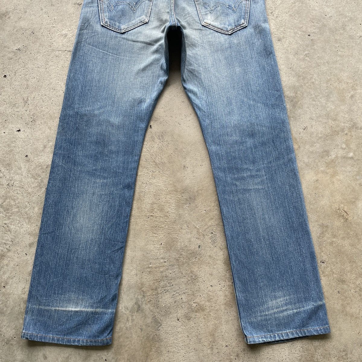 Edwin × Japanese Brand × Jean Vintage Edwin Made In Japan Jeans Faded Distressed Pants Size US 32 / EU 48 - 14 Thumbnail