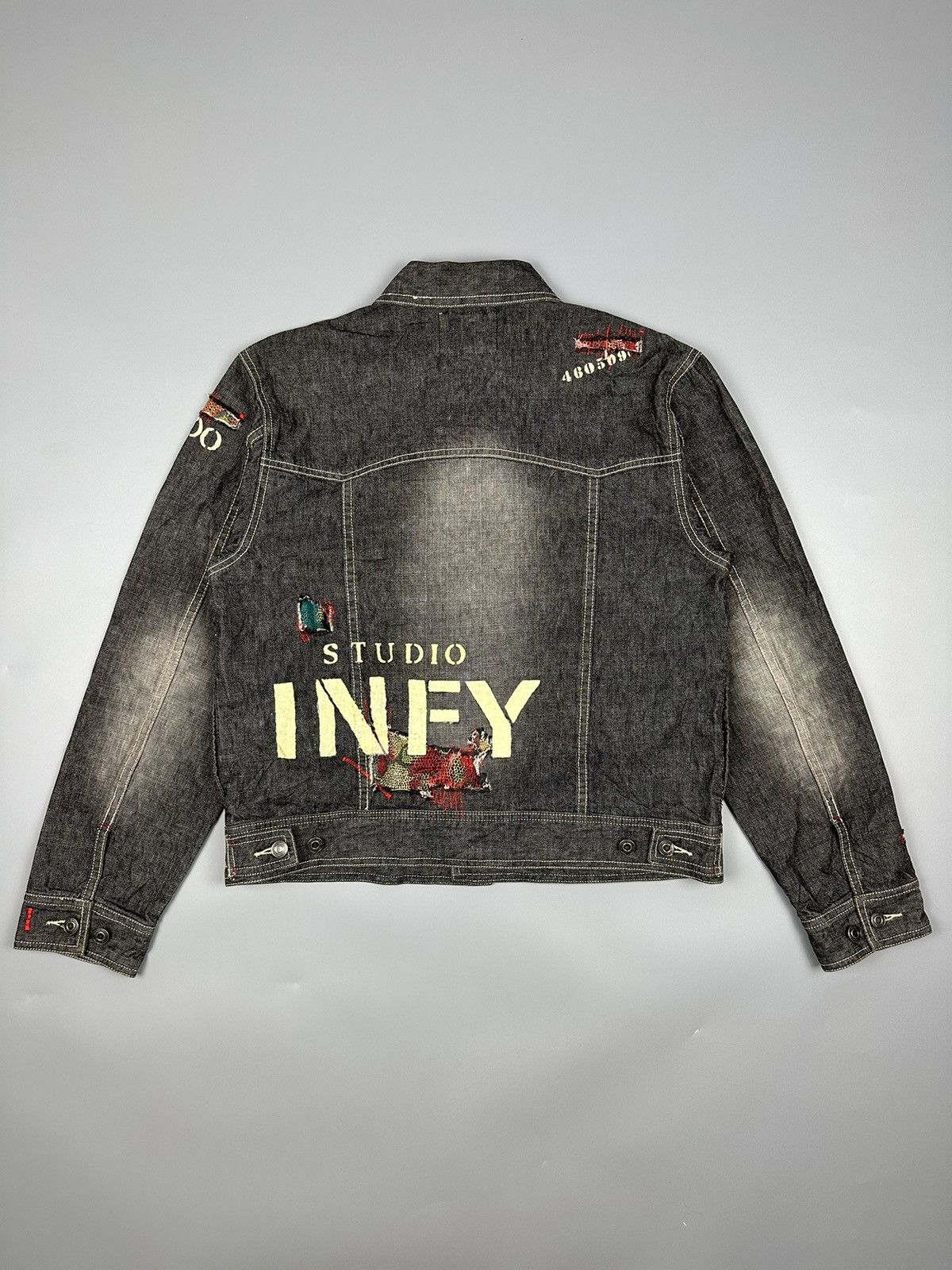 Japanese Brand Distressed K Company Sashiko Boro Denim Jacket Size US L / EU 52-54 / 3 - 2 Thumbnail