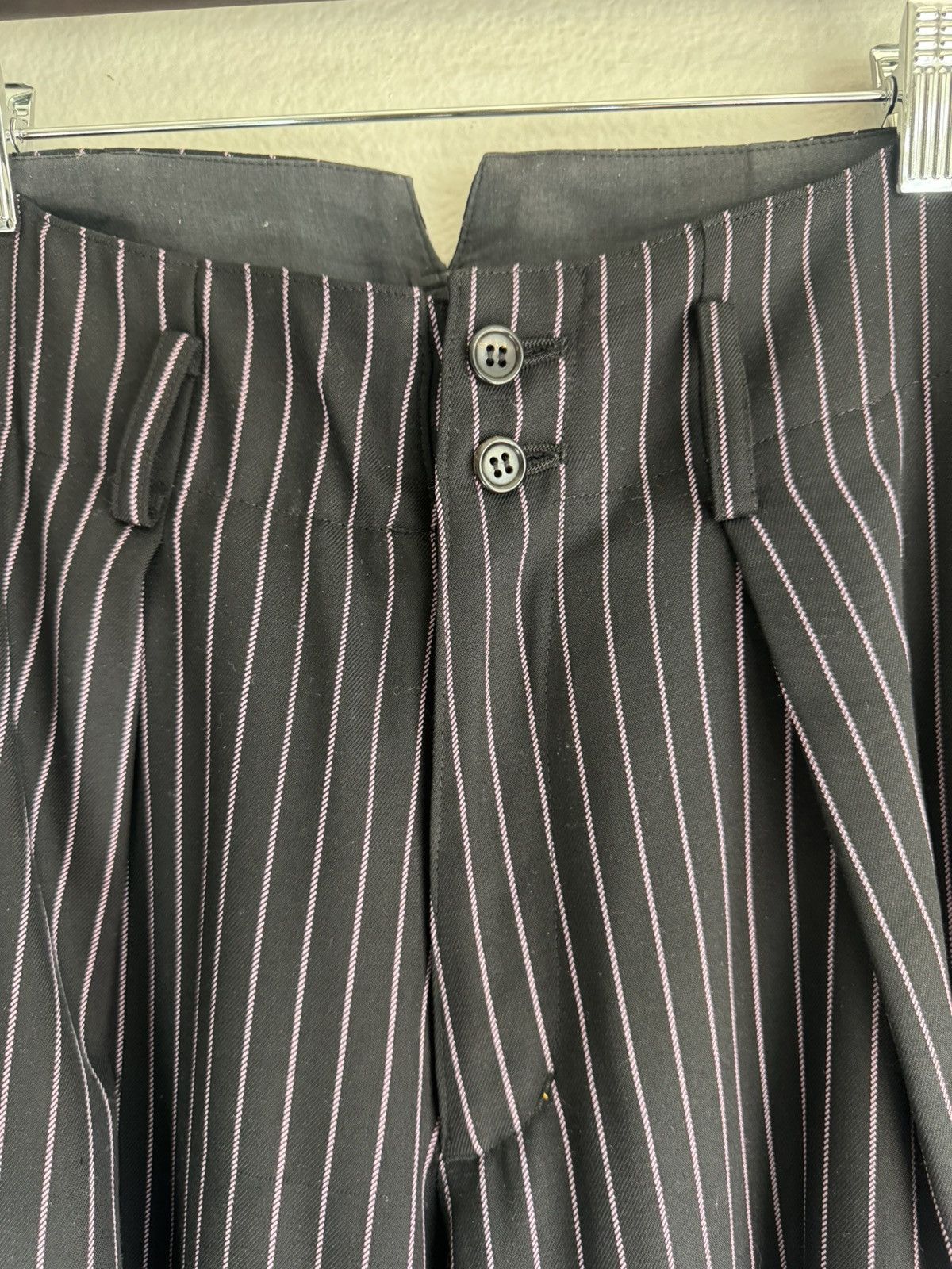 Sulvam SULVAM WIDE LEG PINSTRIPE TROUSER Size US 32 / EU 48 - 4 Thumbnail