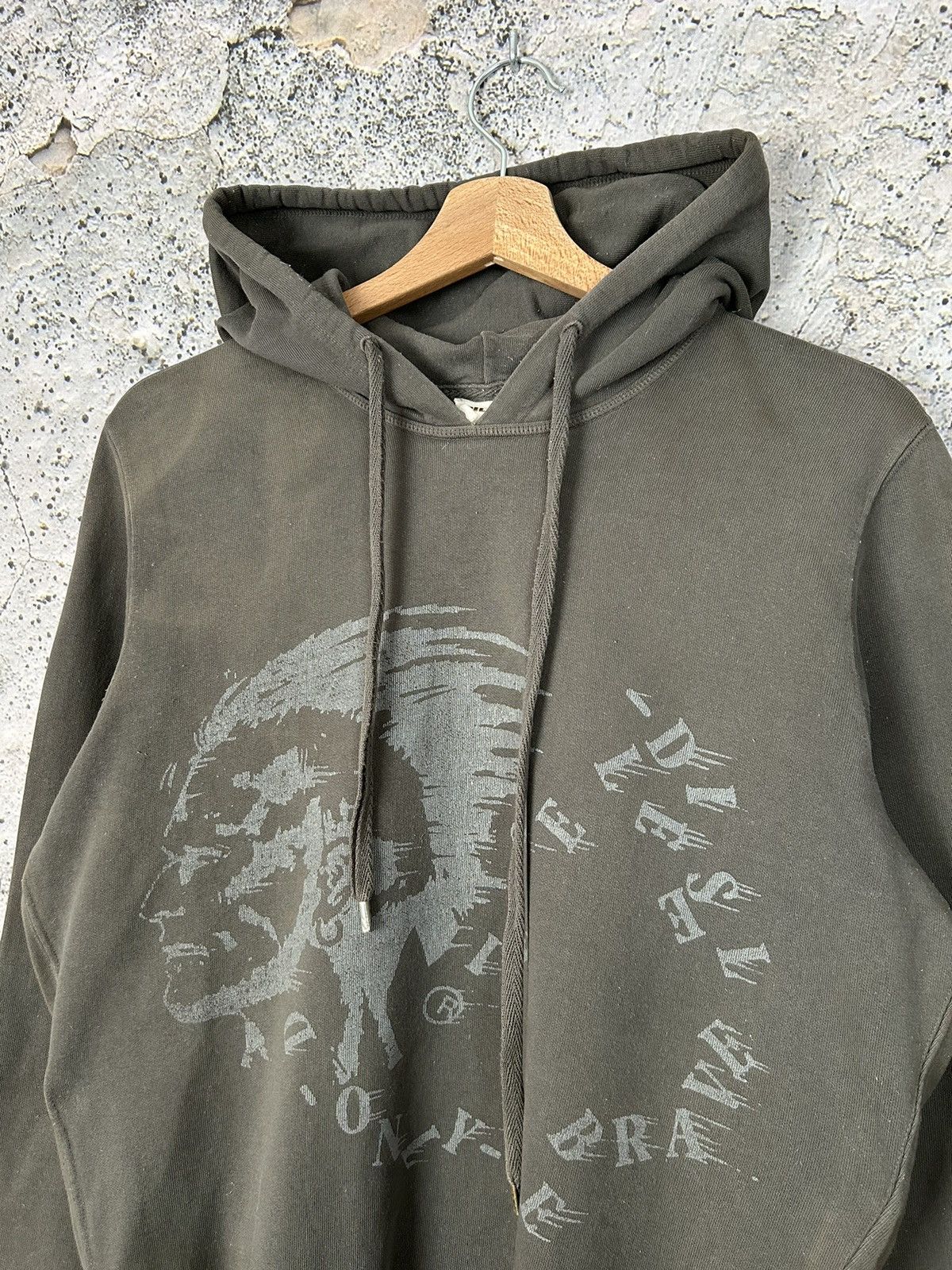 Diesel Vintage Diesel Punk Y2K Olive Hoodie Streetwear Alternative Size US L / EU 52-54 / 3 - 3 Thumbnail