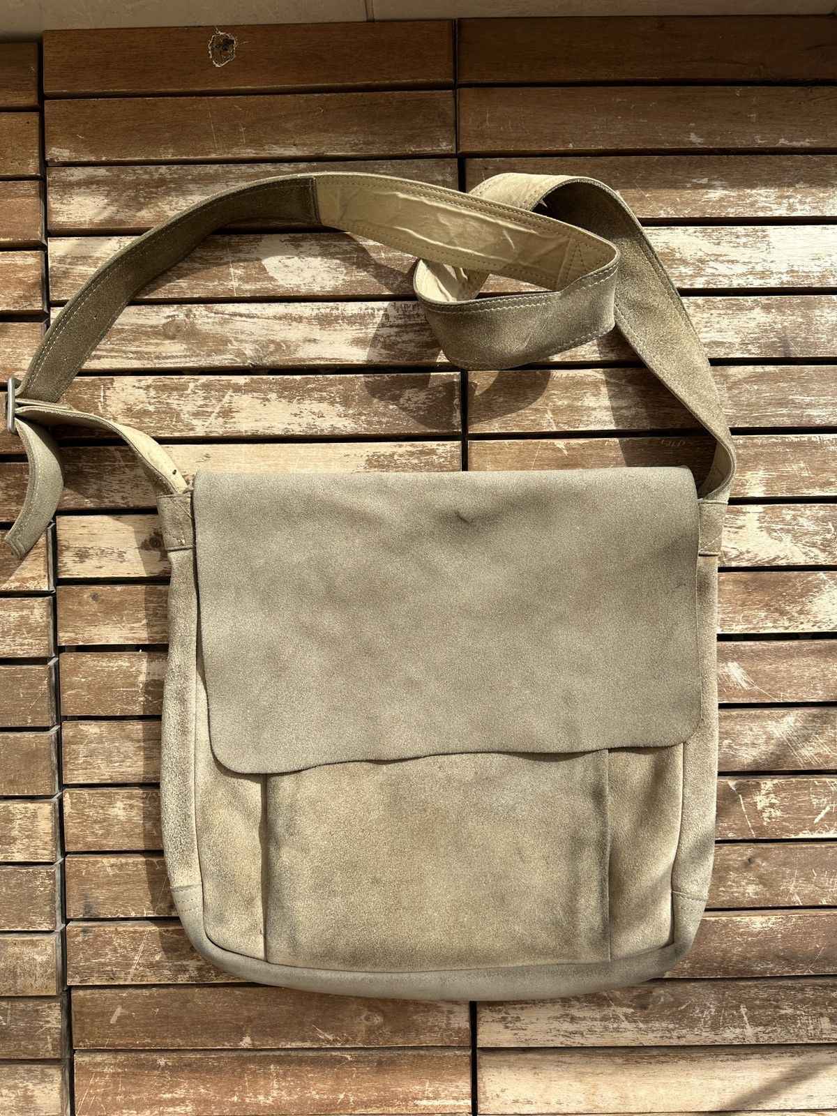 Porter Porter Tokyo Suede Messenger Bag Beige Size ONE SIZE - 1 Thumbnail