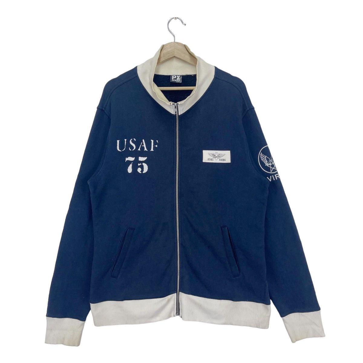 Military Vintage Avirex USAF Zip Up Sweater | Grailed