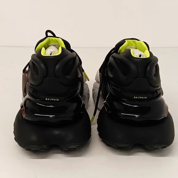 Balmain Balmain Men's Unicorn Blk/Neon Low Chunky Sneakers - EU46 Size US 13 / EU 46 - 11 Thumbnail