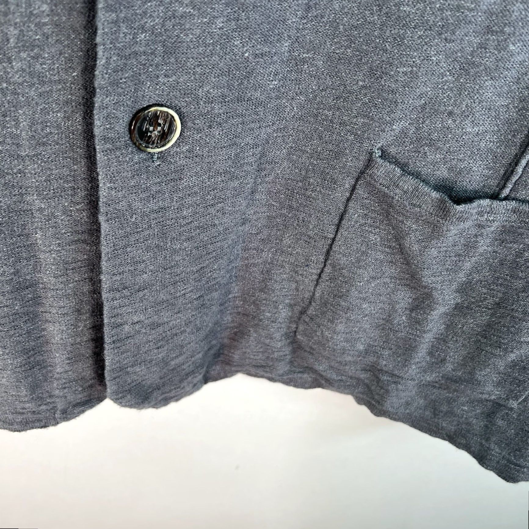 Vintage JP 1880 Cotton Cardigan Button-Up Pocketed Sweater Mens 5XL Gray Collared Shirt? Size US XXL / EU 58 / 5 - 4 Thumbnail