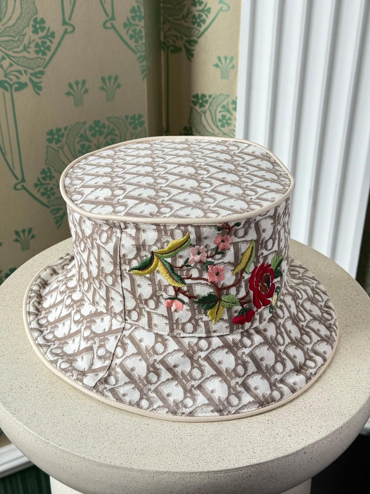 Dior Christian Dior by John Galliano Oblique Monogram Floral Hat Size ONE SIZE - 2 Thumbnail