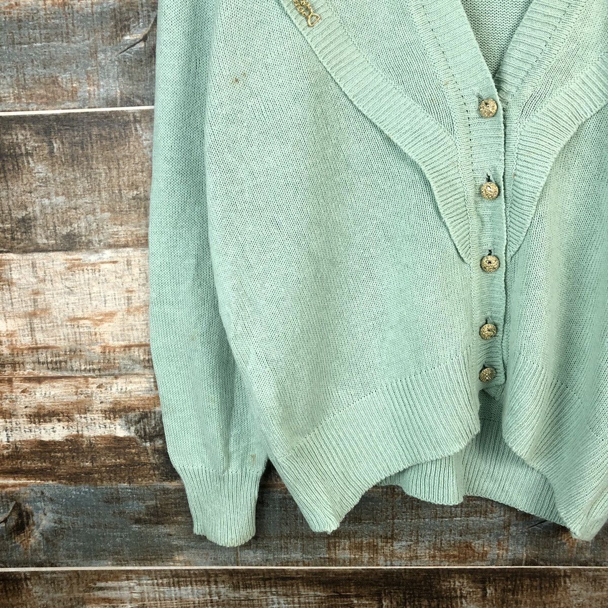 Japanese Brand Japanese Brand Green Cardigan Knitwear #A1360 Size XL / US 12-14 / IT 48-50 - 7 Thumbnail