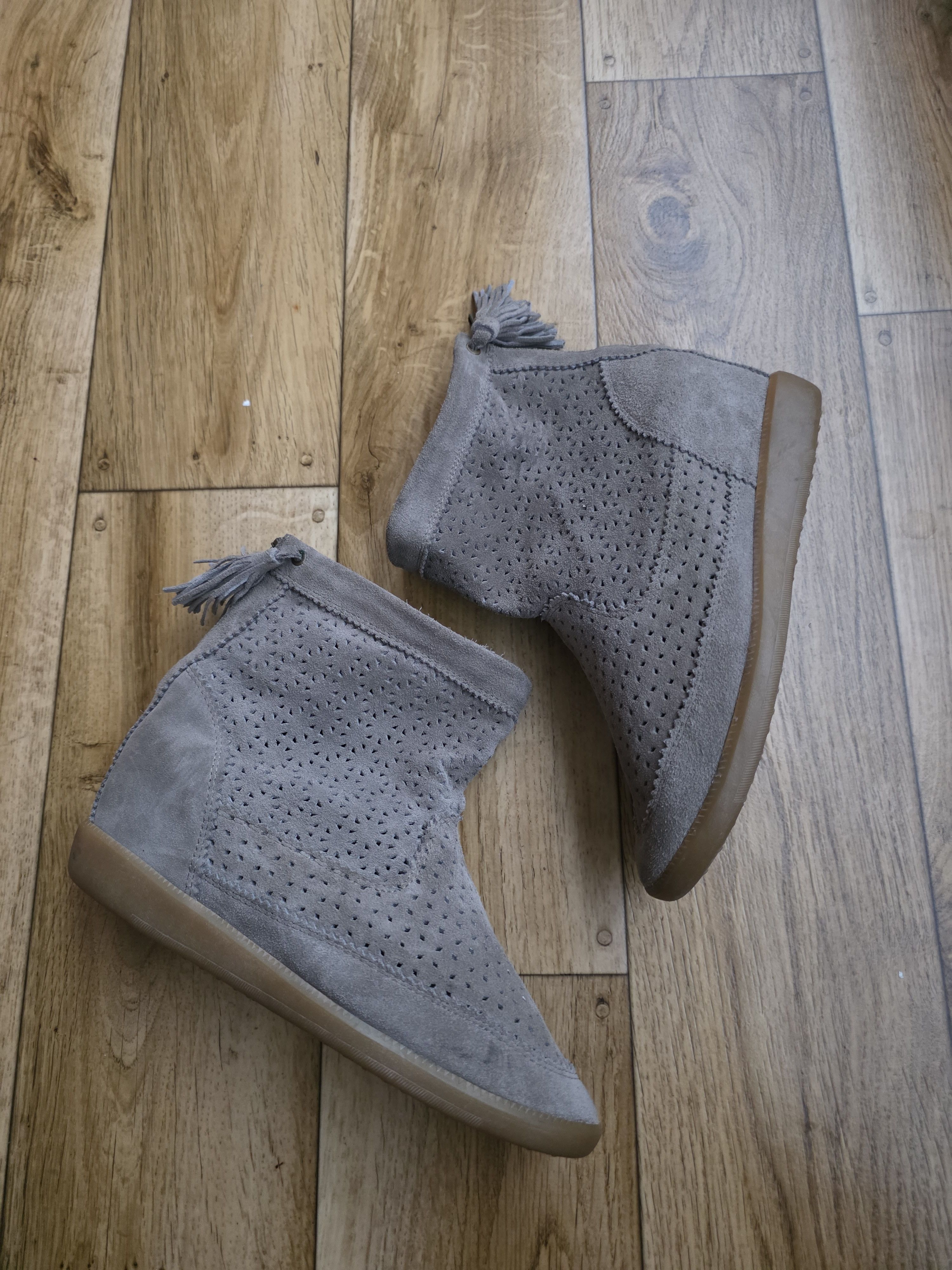 Isabel Marant × Isabel Marant Etoile × Vintage Isabel Marant Cutout Beslay Wedge Ankle Boots Size US 10 / IT 40 - 2 Thumbnail