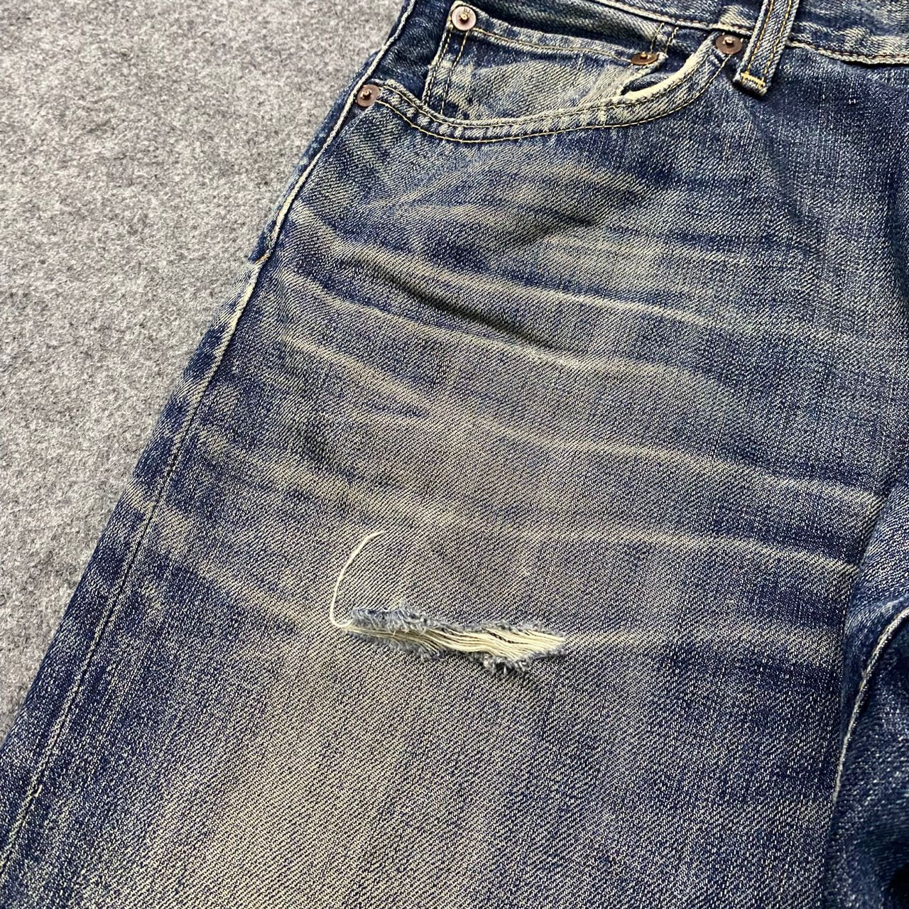 Japanese Brand 💥Best Offer💥Vintage Uniqlo Jeans Distressed Denim Size US 33 - 8 Thumbnail