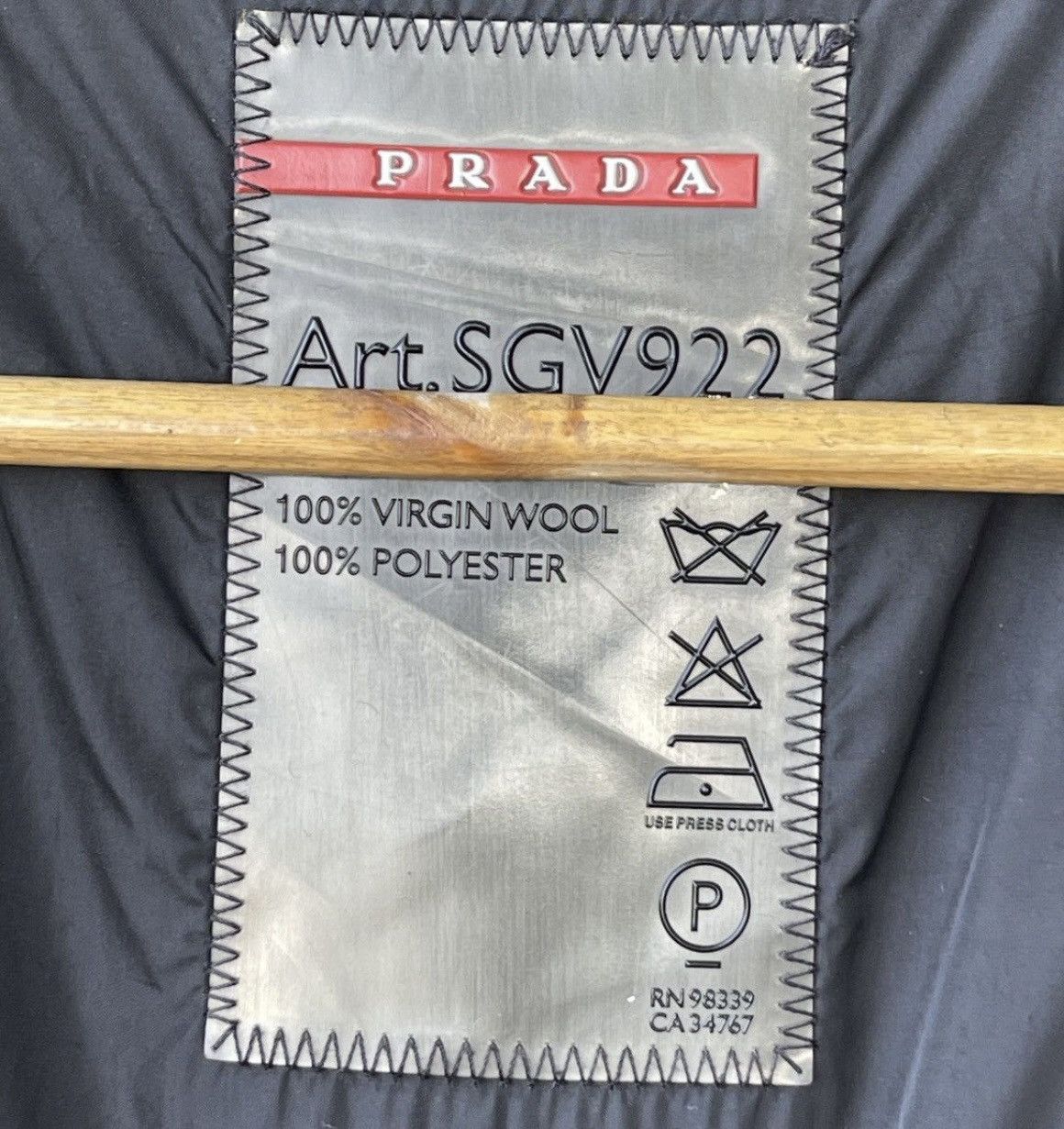 Prada PRADA Art SGV922 Double Breasted Virgin Wool Jacket Saiz 48 Size US M / EU 48-50 / 2 - 3 Thumbnail