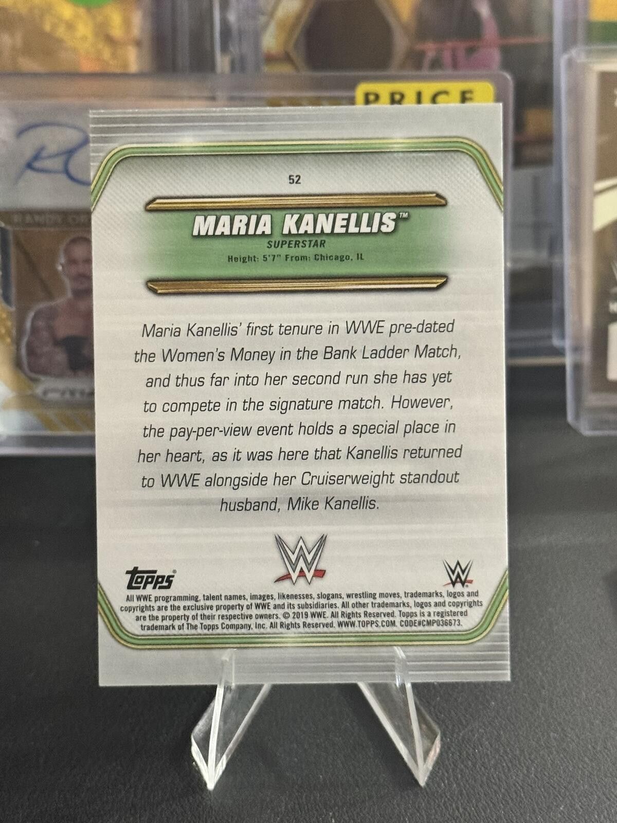 Topshop 2019 Topps WWE Money in the Bank Green /99 Maria Kanellis Size ONE SIZE - 2 Thumbnail