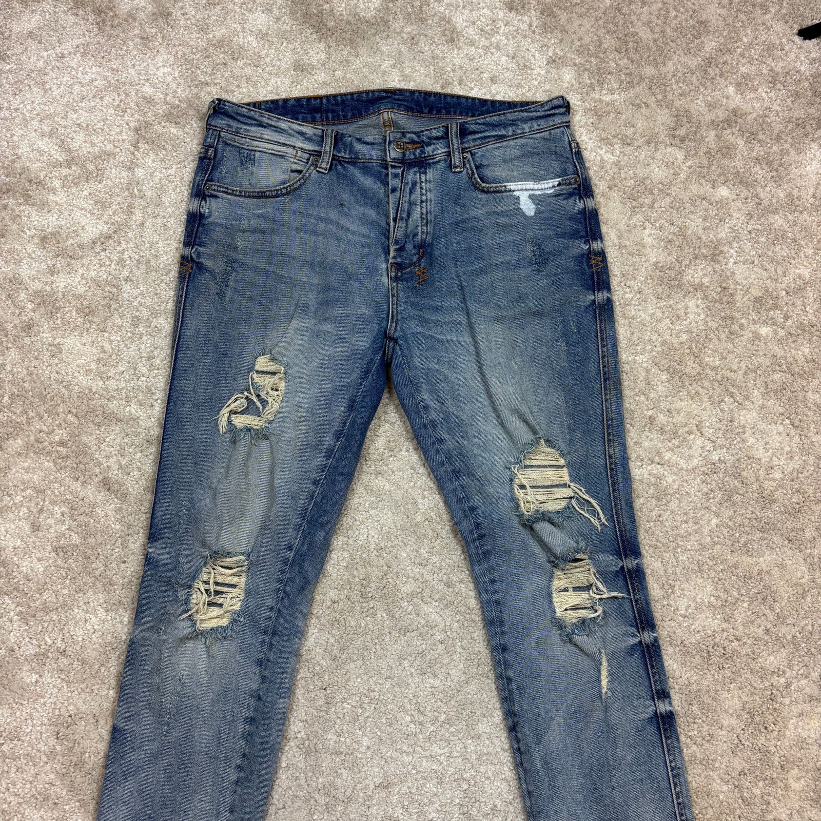 Ksubi Ksubi Van Winkle Dynamite 098 Denim Distressed Jeans 34x29 Size US 34 / EU 50 - 2 Thumbnail