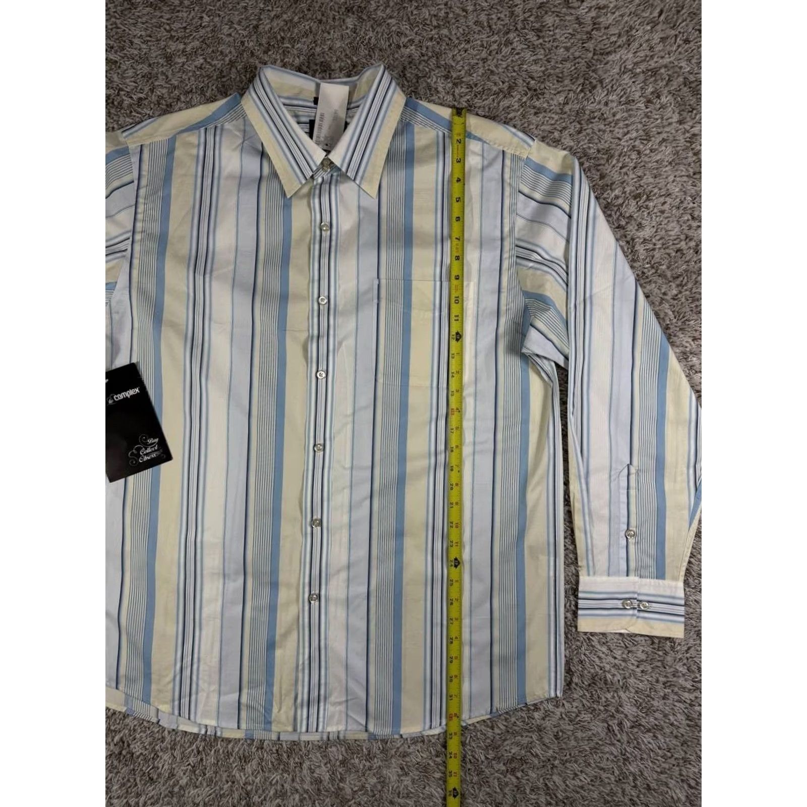 Ecko Unltd. VINTAGE Ecko Unltd Striped Button-Up Shirt XXL White Cotton Woven Long Sleeve Hip Hop Skate Men Regular Button-Up Men Size US XXL / EU 58 / 5 - 6 Thumbnail